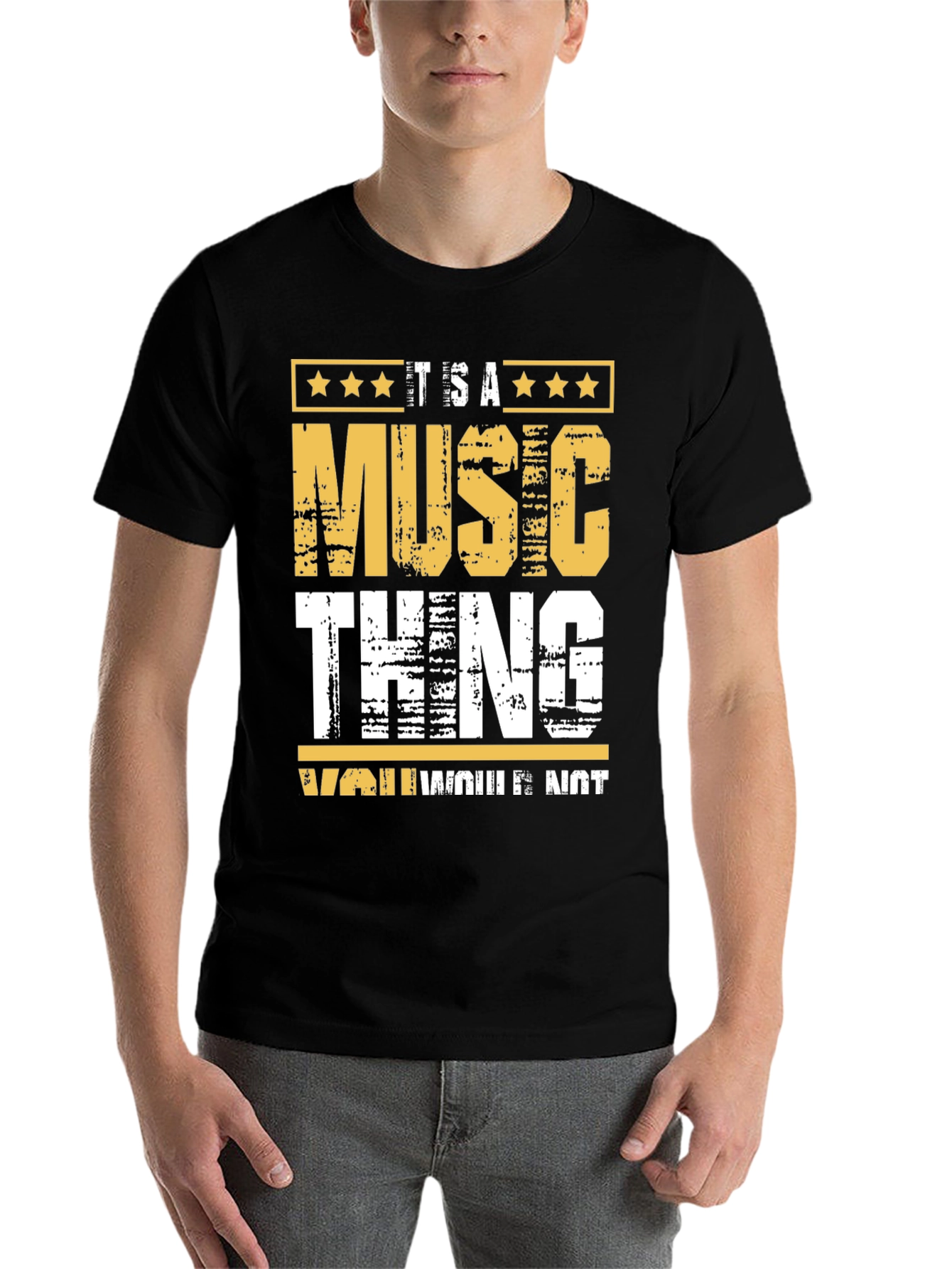 Black It's A Music Thing T-Shirt view 7