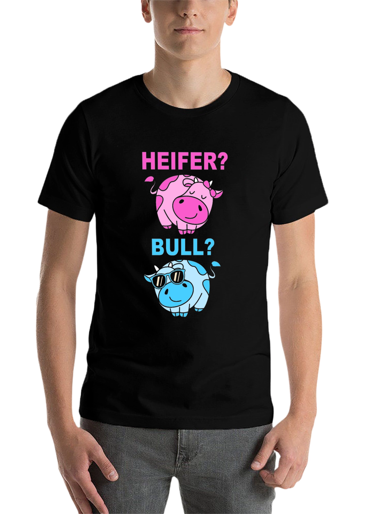 Black Heifer or Bull? Graphic T-Shirt view 7