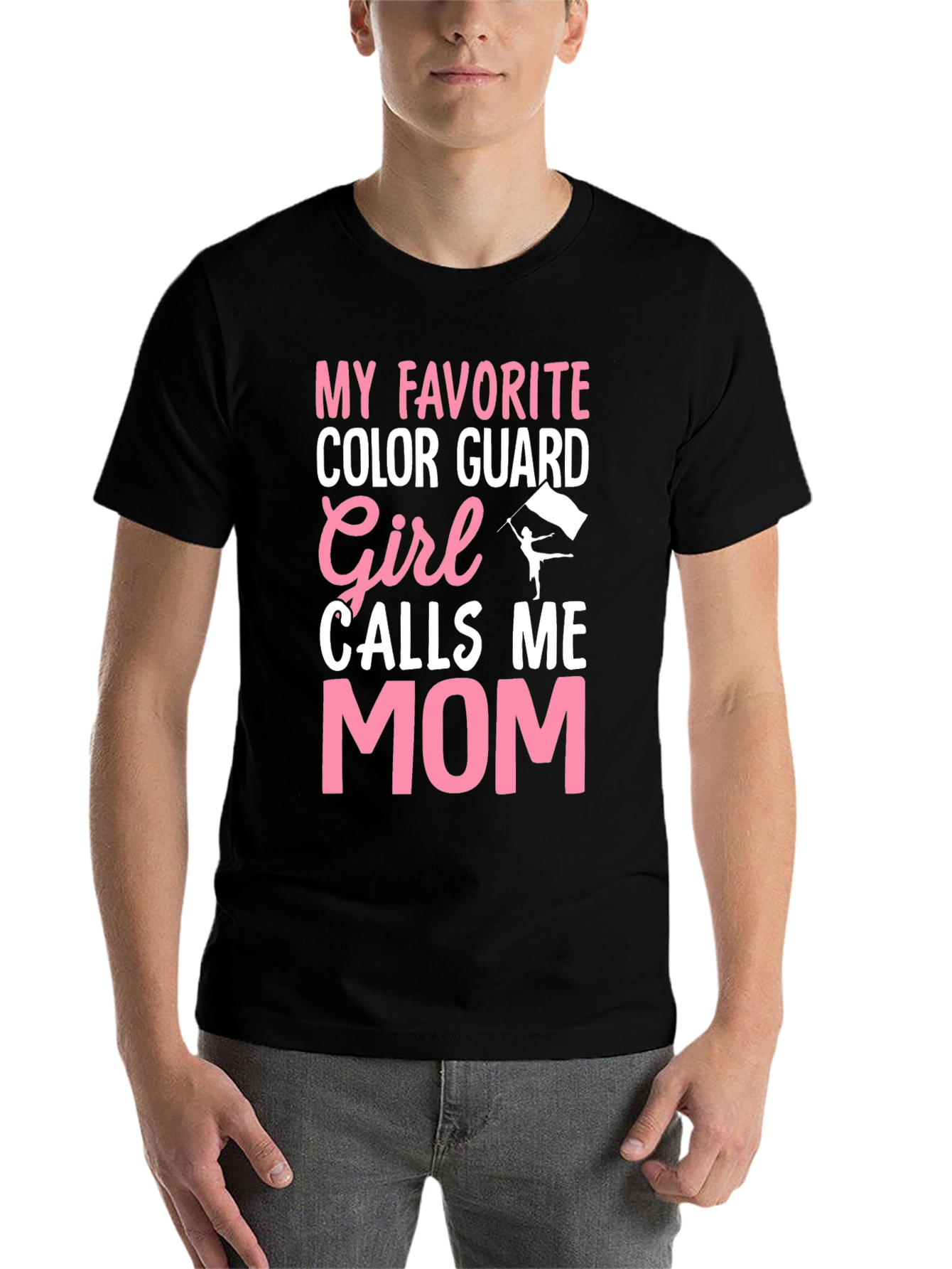 Black Color Guard Mom T-Shirt - Show Your Pride! view 7