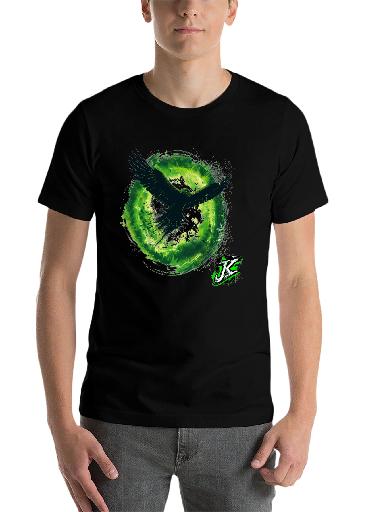 Black Raven Vortex Graphic T-Shirt - Men's Black Tee view 7