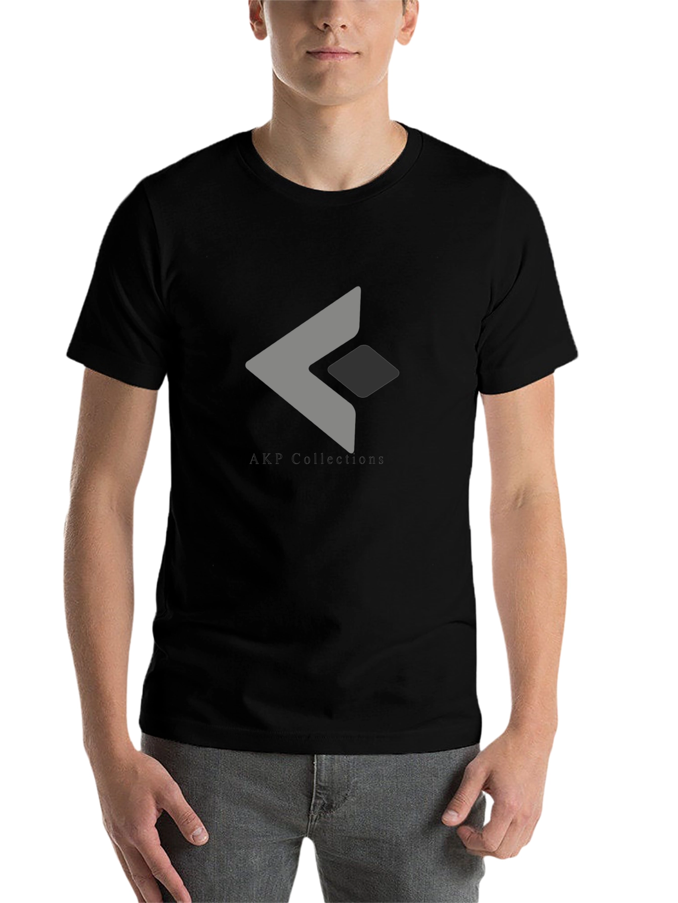 Black Modern Graphic Tee - Arrow Design view 7