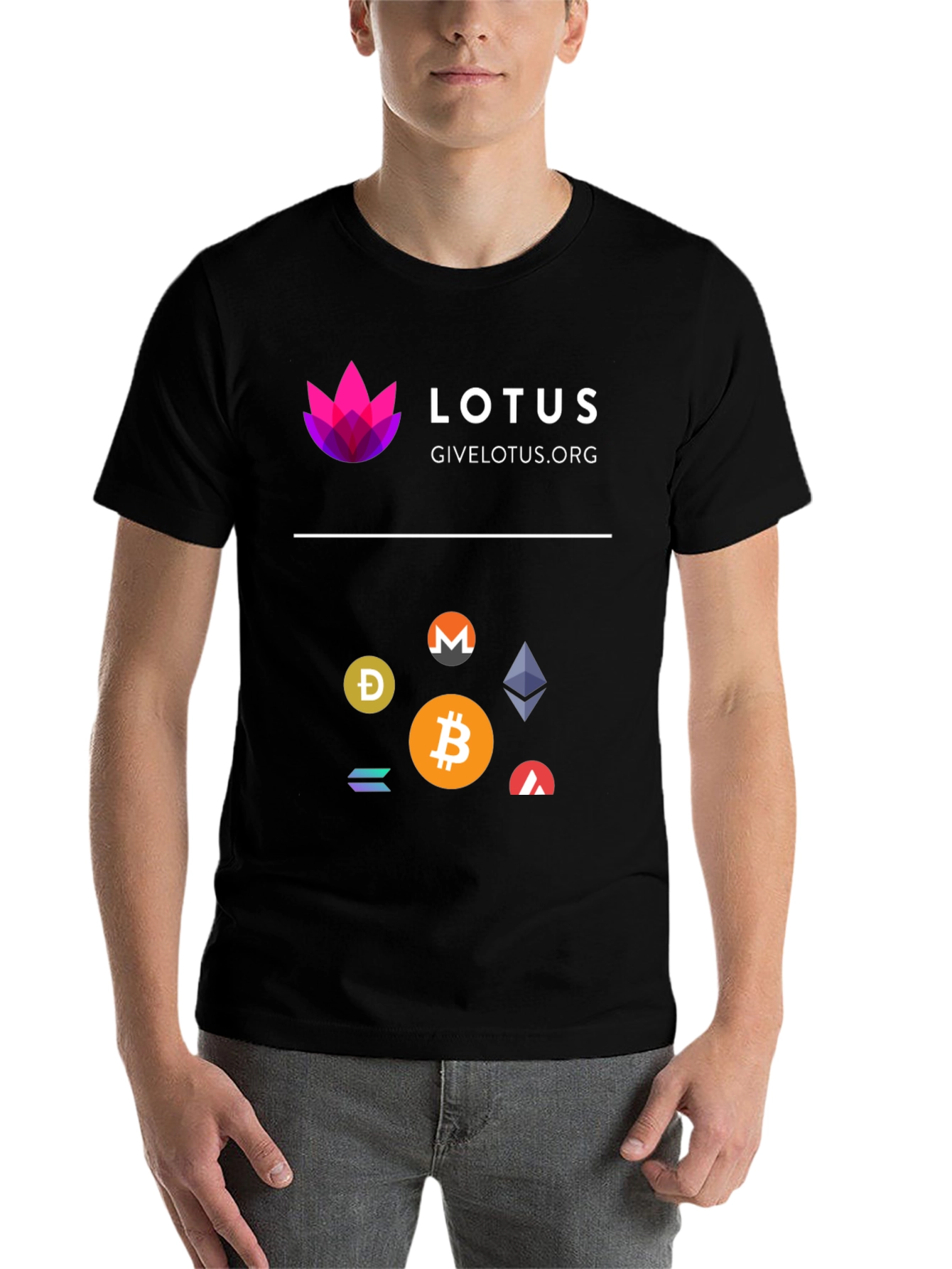 Black Lotus Cryptocurrency T-Shirt - Black Cotton Blend view 7