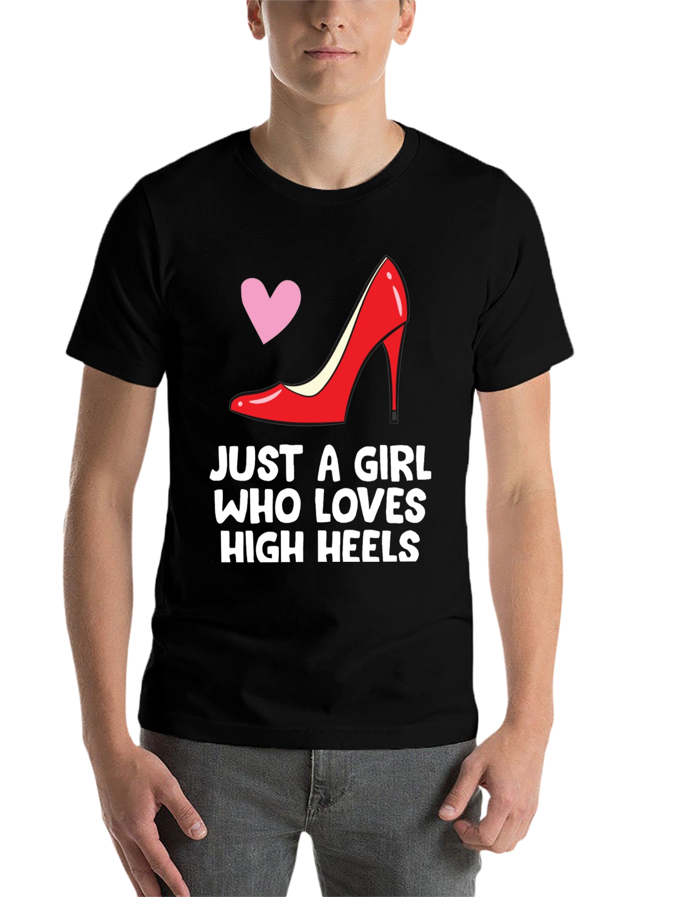 Black High Heels Lover T-Shirt - Stylish Design view 7