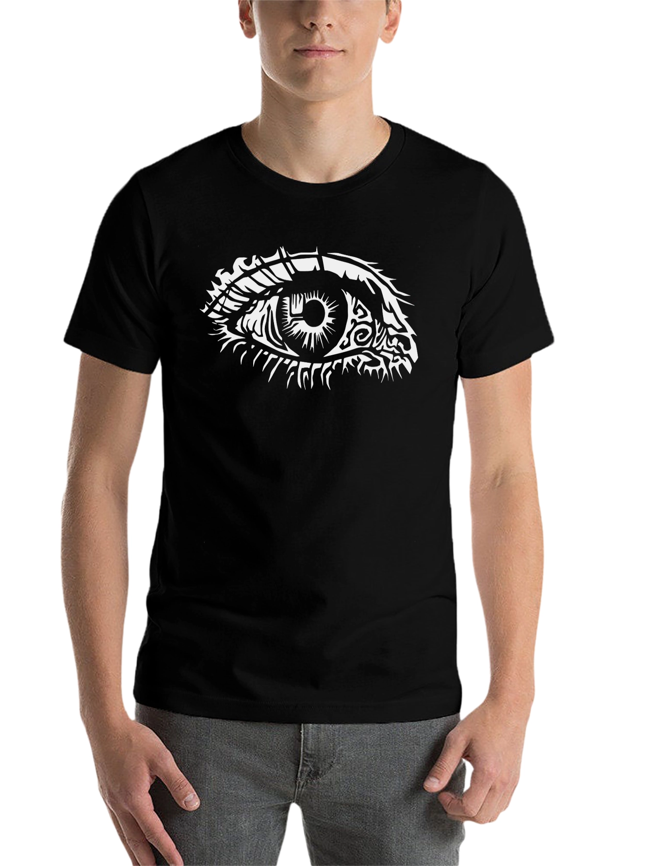 Black Eye Graphic Black T-Shirt - Unique Design view 7