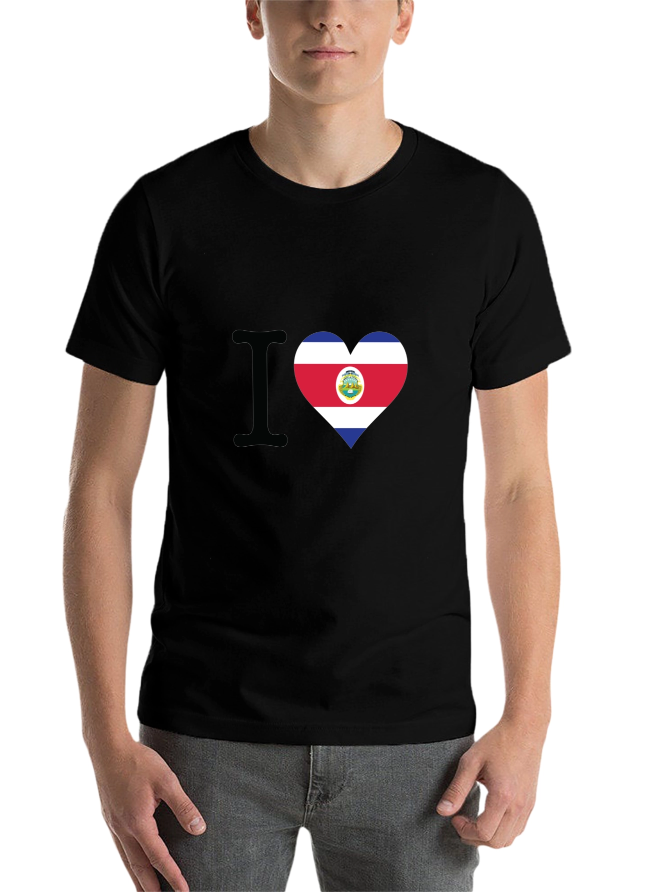 I Love Costa Rica Heart Flag T-Shirt - 7