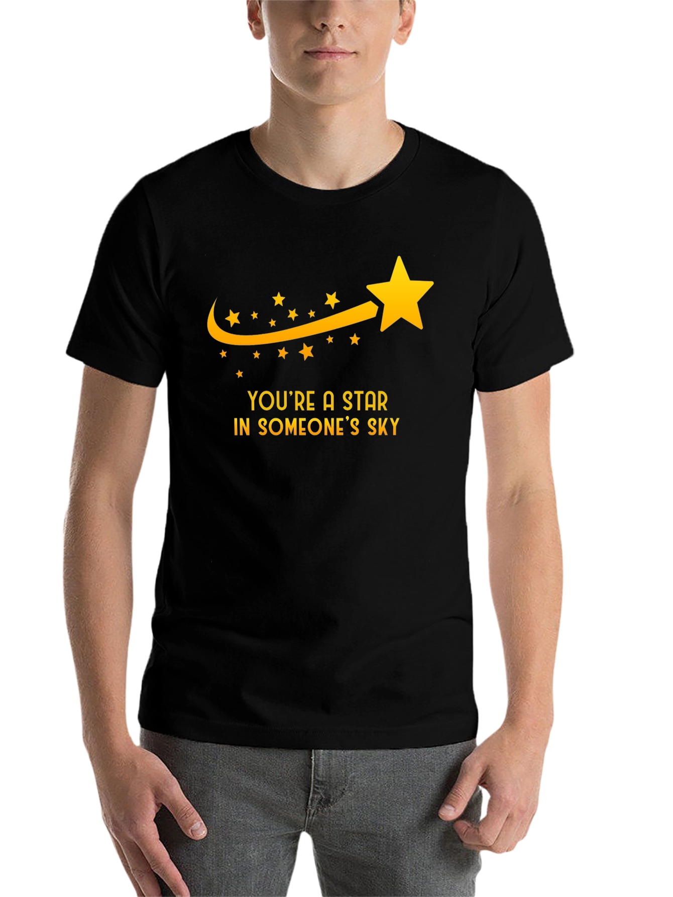 Black You're a Star T-Shirt - Motivational Tee view 7
