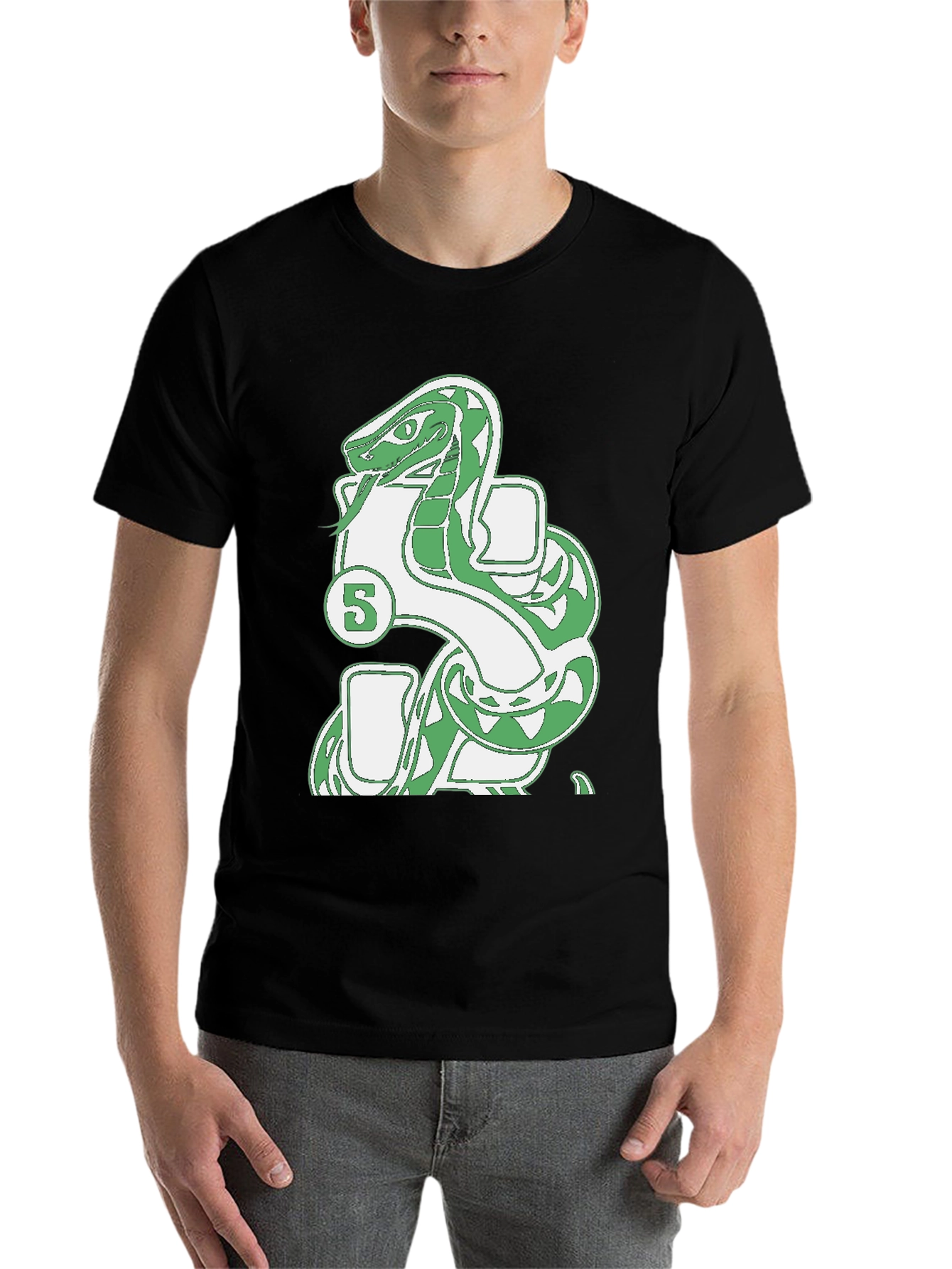 Black Snake 5 T-Shirt - Unique Graphic Tee view 7
