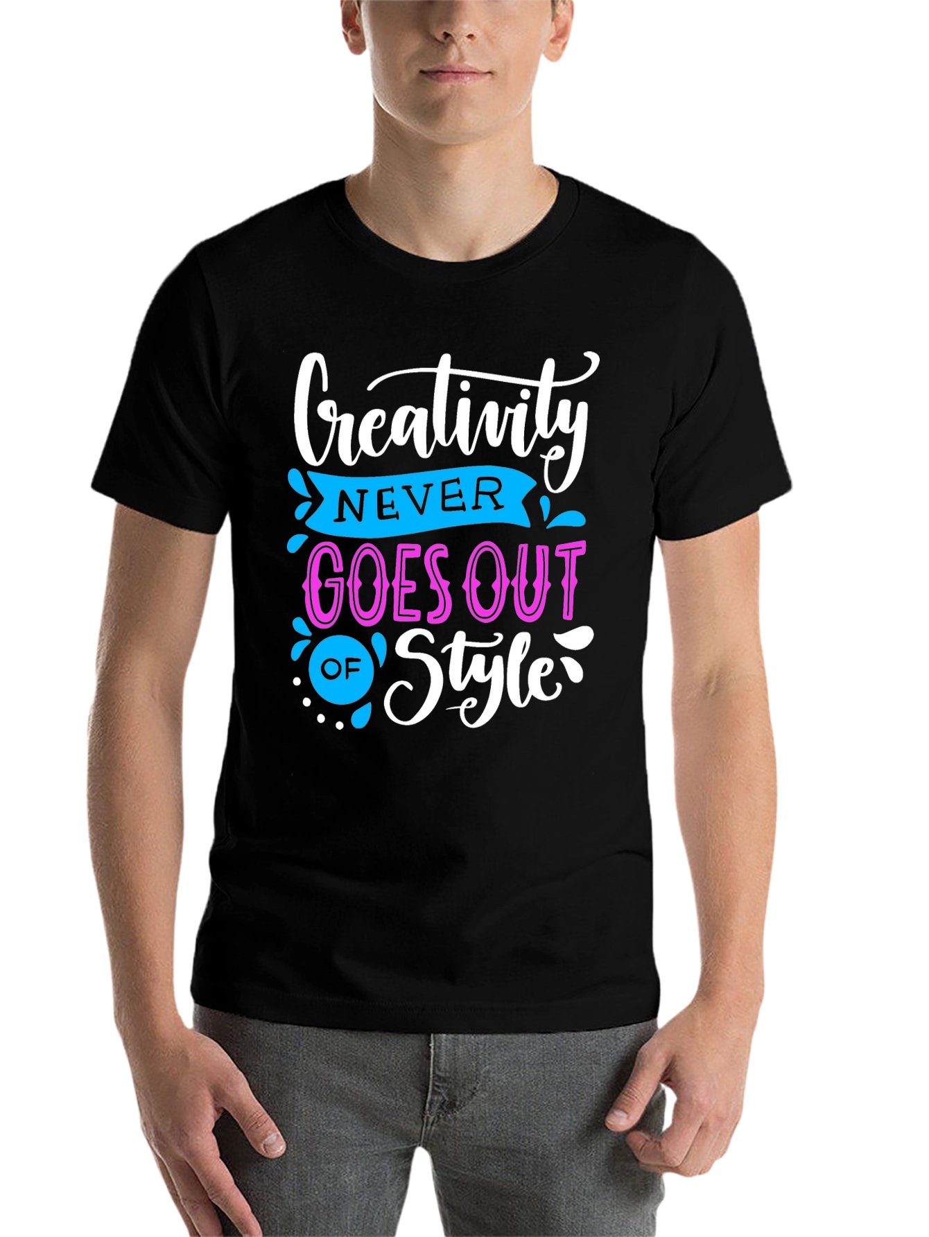 Black Creative Style T-Shirt: Never Goes Out of Fashion view 7