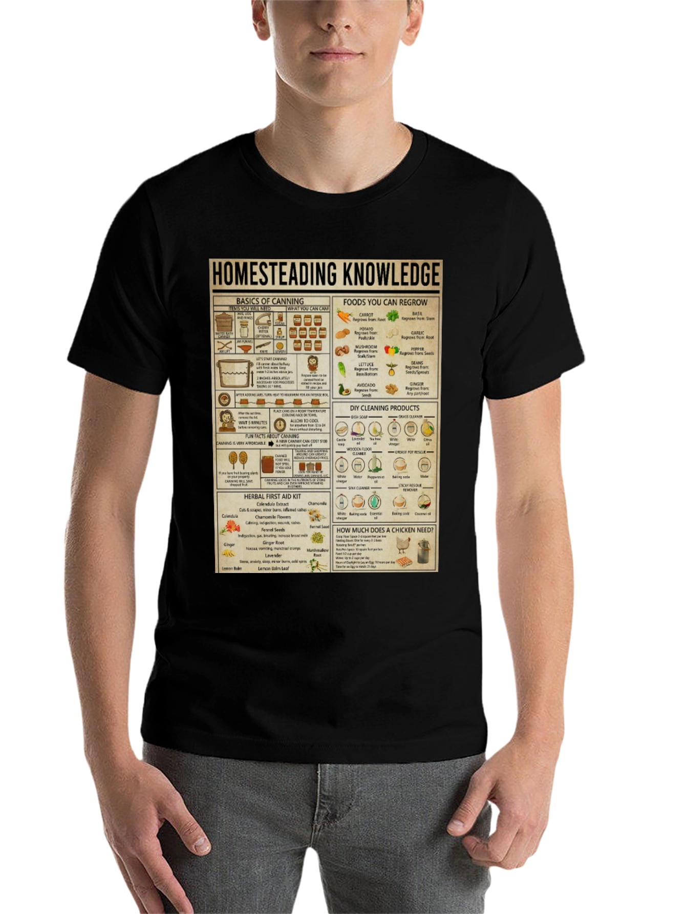 Homesteading Knowledge T-Shirt: Canning, Gardening, & Herbal Remedies - 7