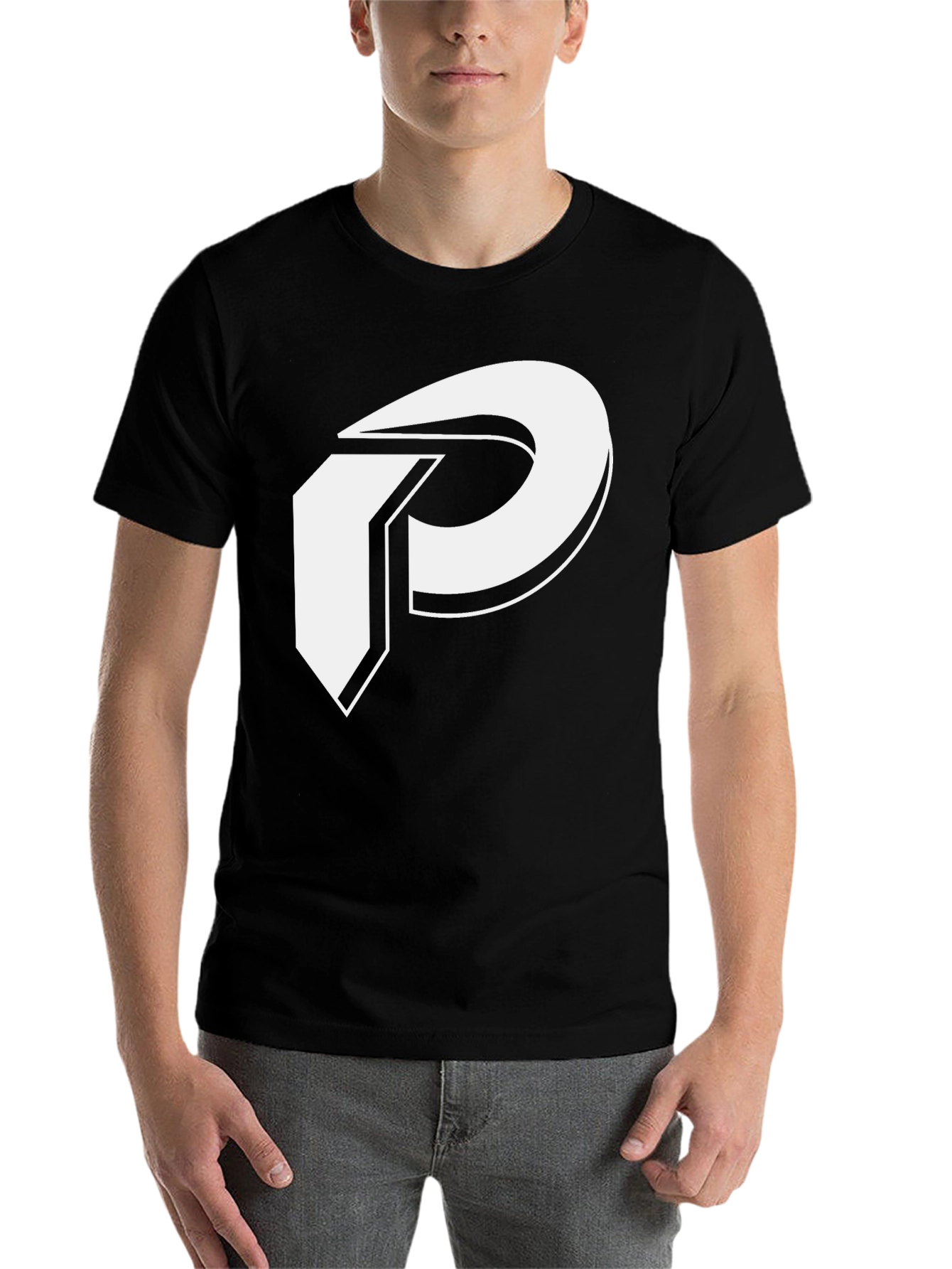 Black Bold Graphic Tee - White Logo on Black view 7