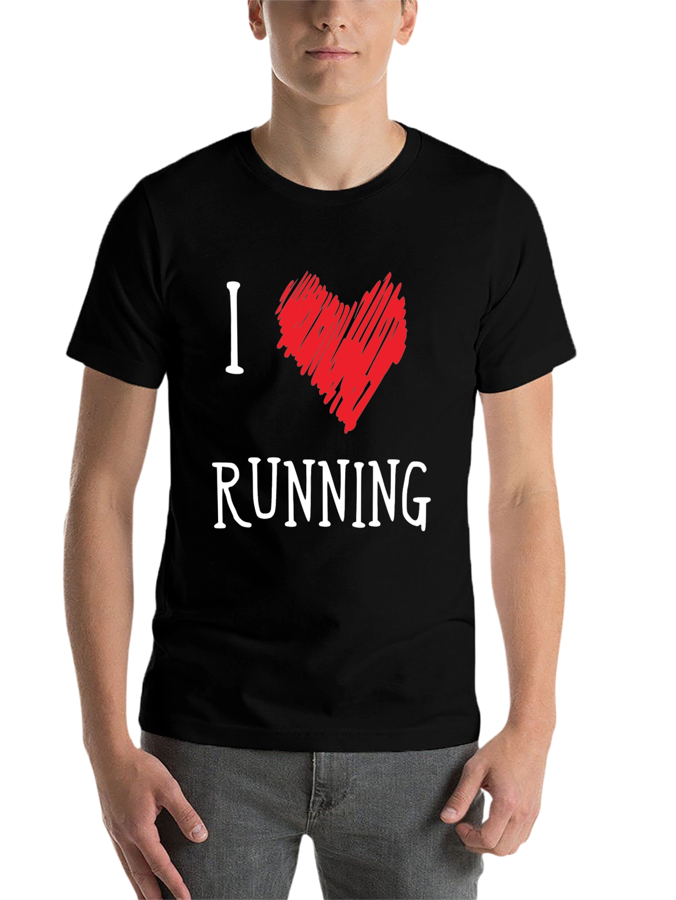Black I Heart Running Graphic Tee view 7