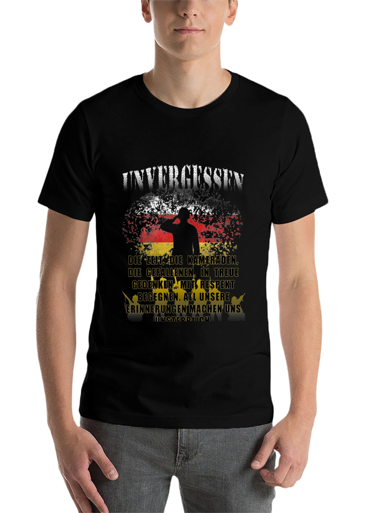 Unvergessen German Flag Graphic T-Shirt - 7
