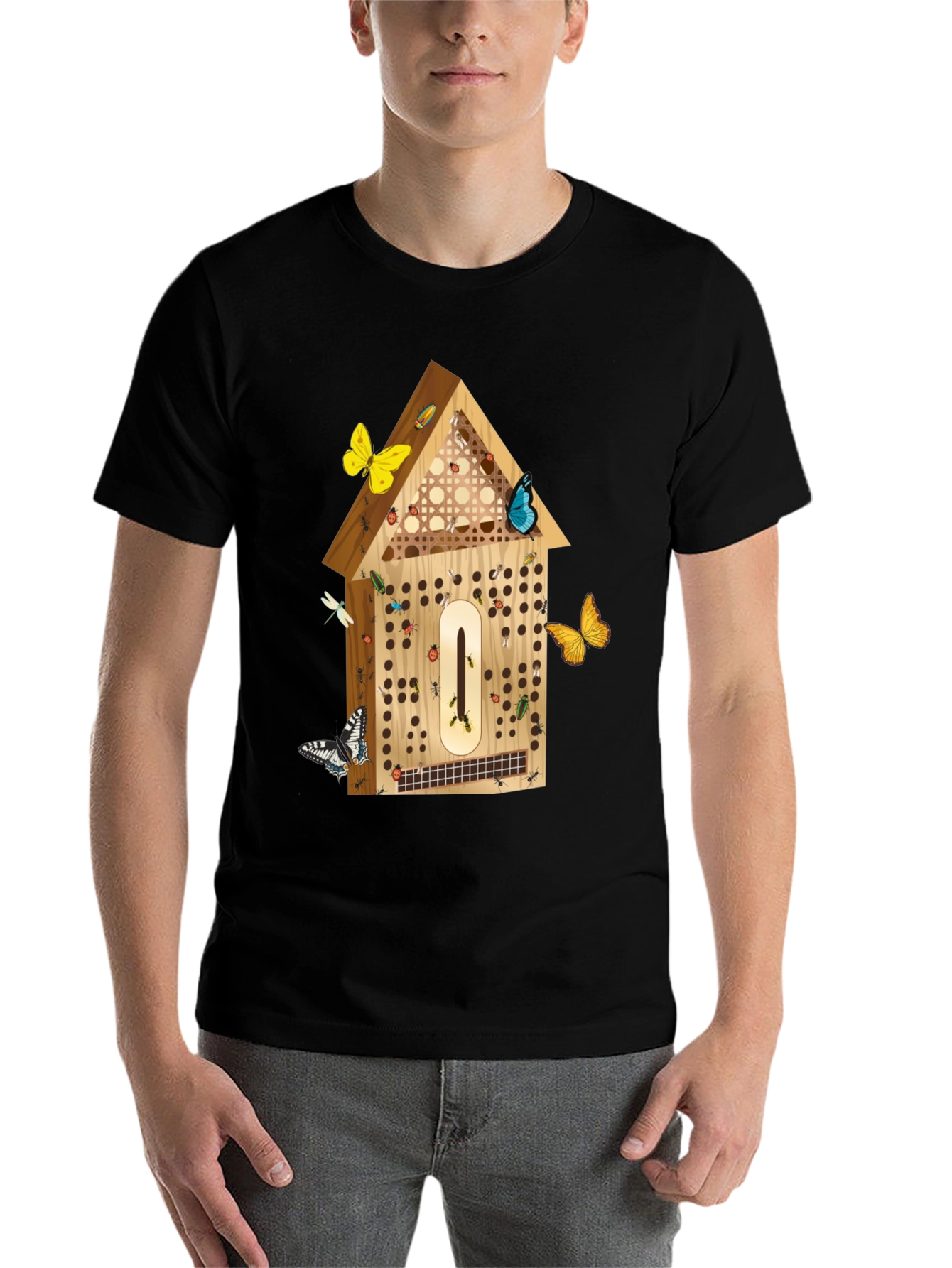 Black Insect Hotel T-Shirt - Nature Lover Tee view 7
