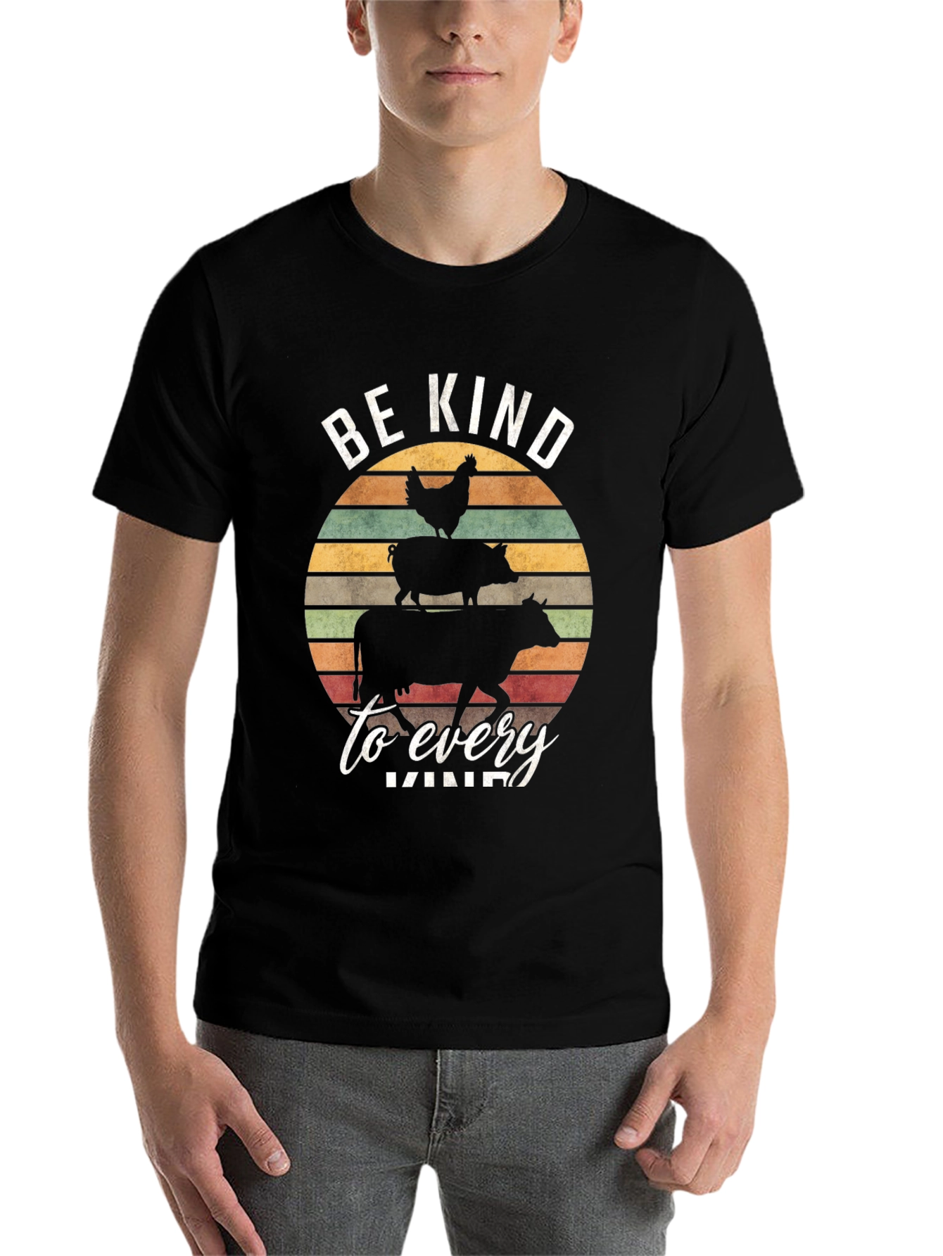 Black Be Kind to Every Kind T-Shirt view 7