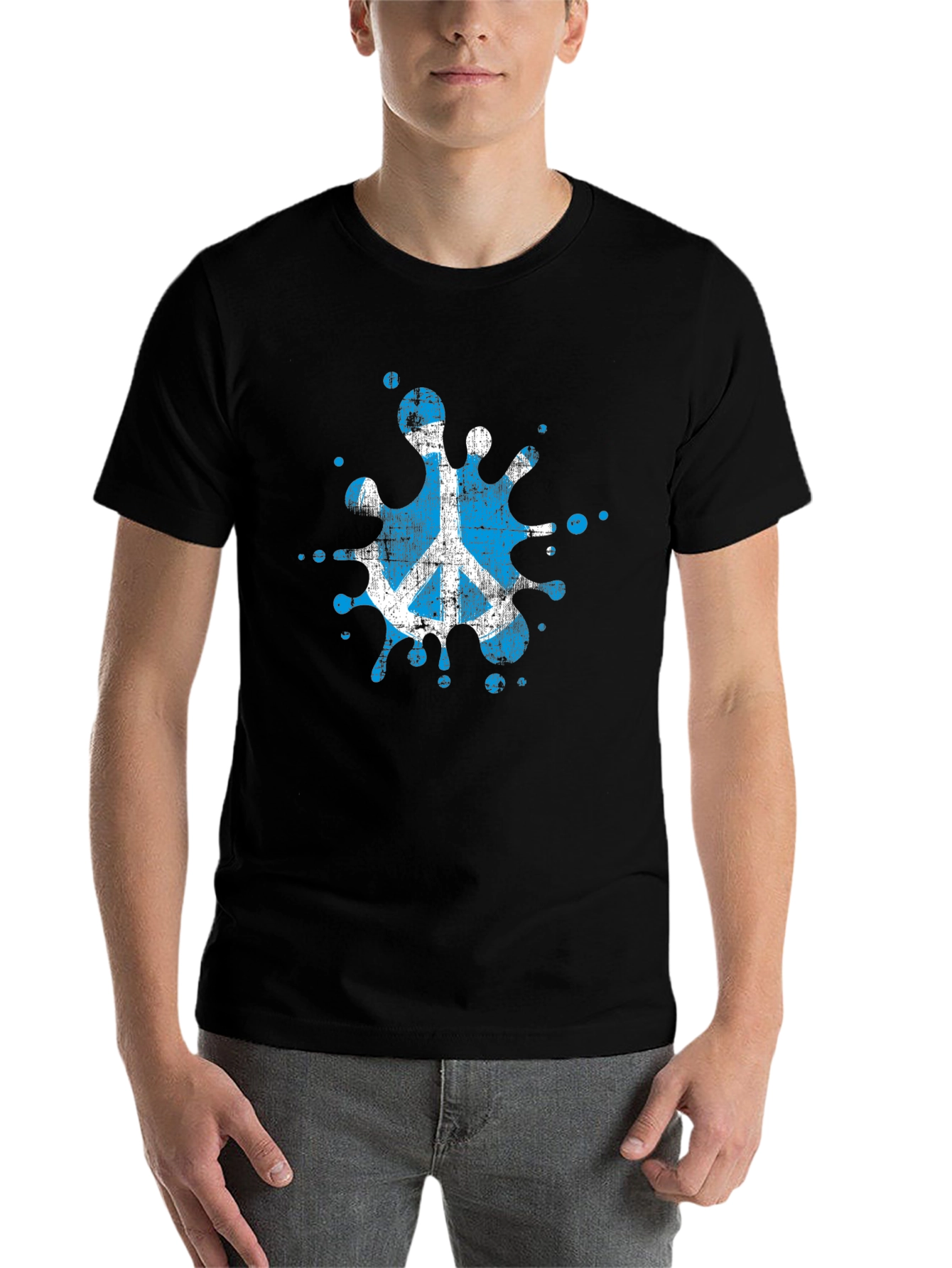 Peace Symbol Splash T-Shirt - Black - 7