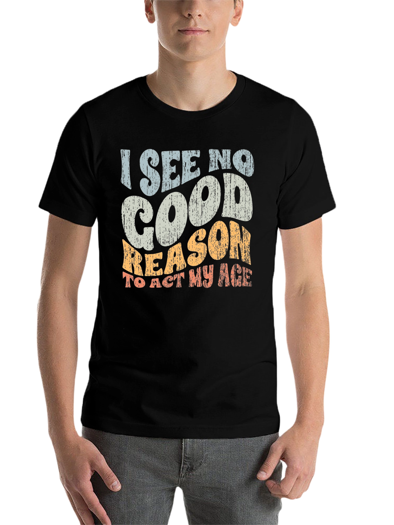 Black Funny Graphic T-Shirt - I See No Good Reason view 7