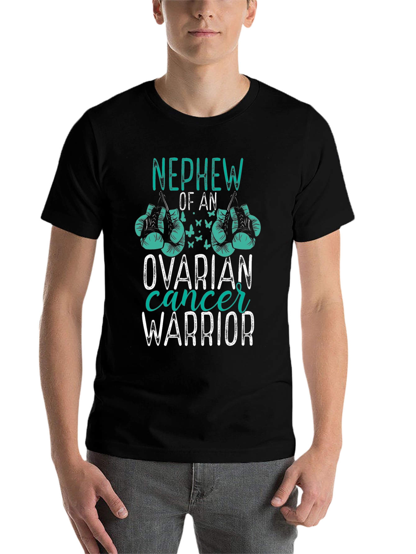 Nephew of an Ovarian Cancer Warrior T-Shirt - 7
