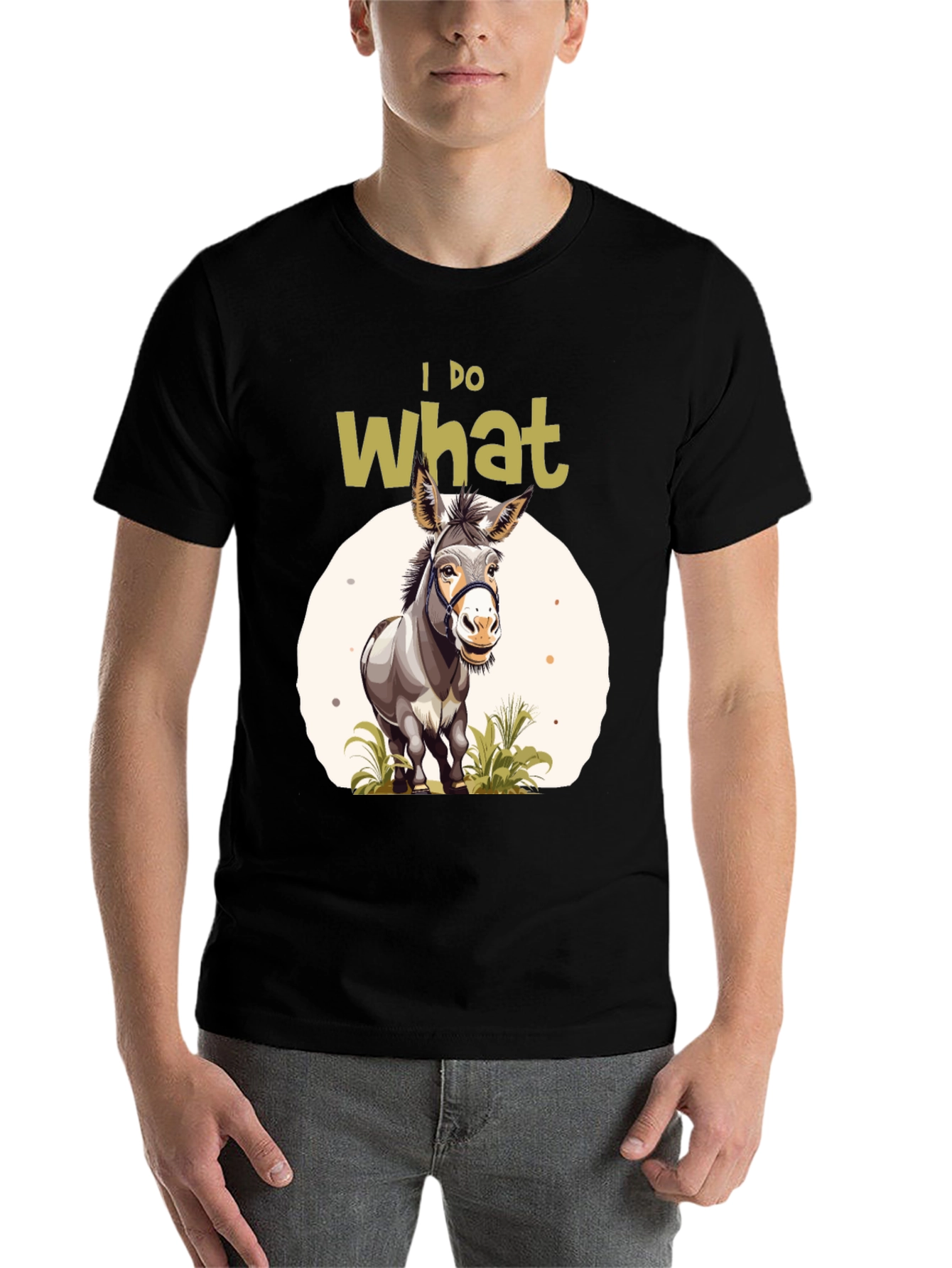 Black I DO What I Want Donkey T-Shirt view 7