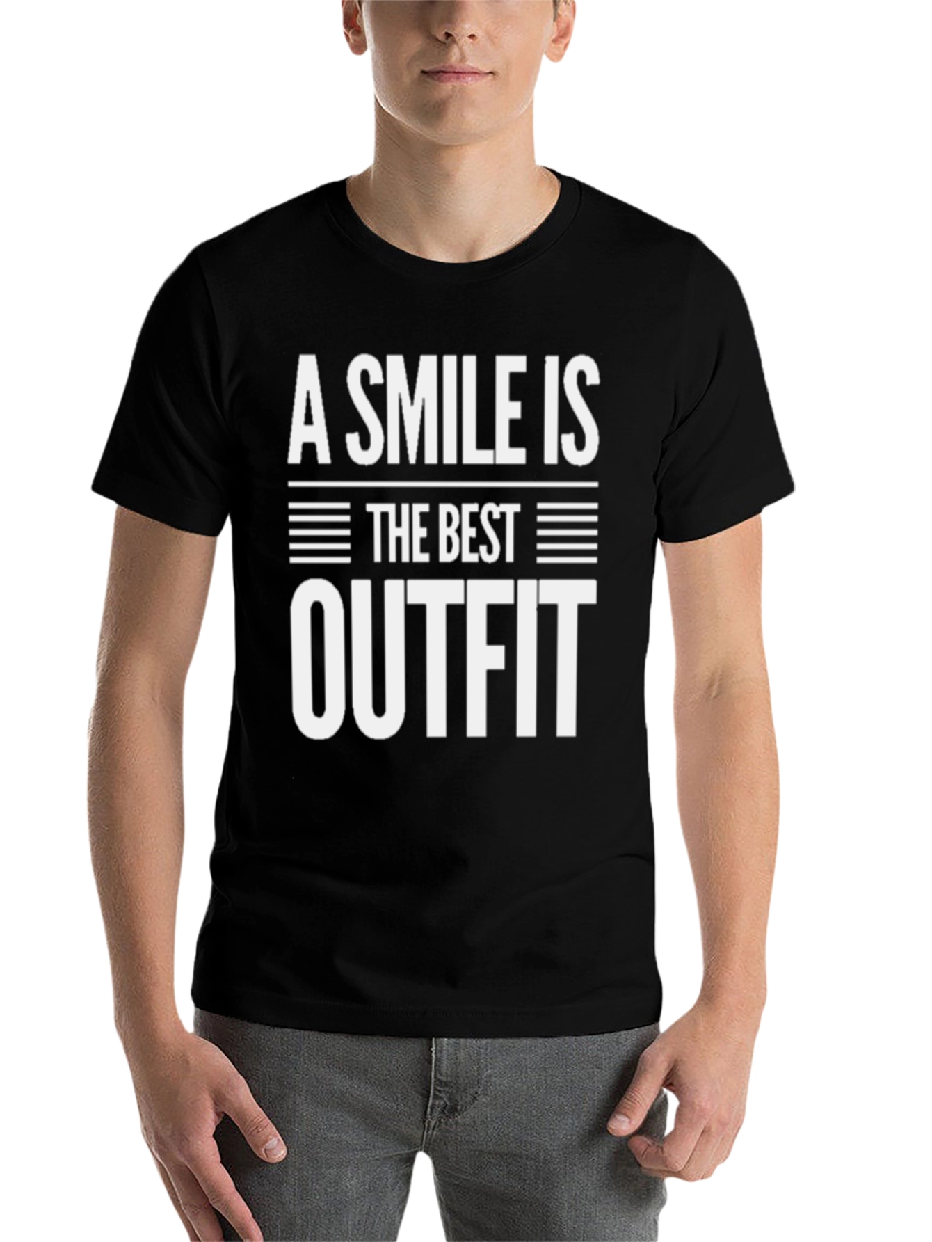 Black Smile is the Best Outfit Black T-Shirt view 7
