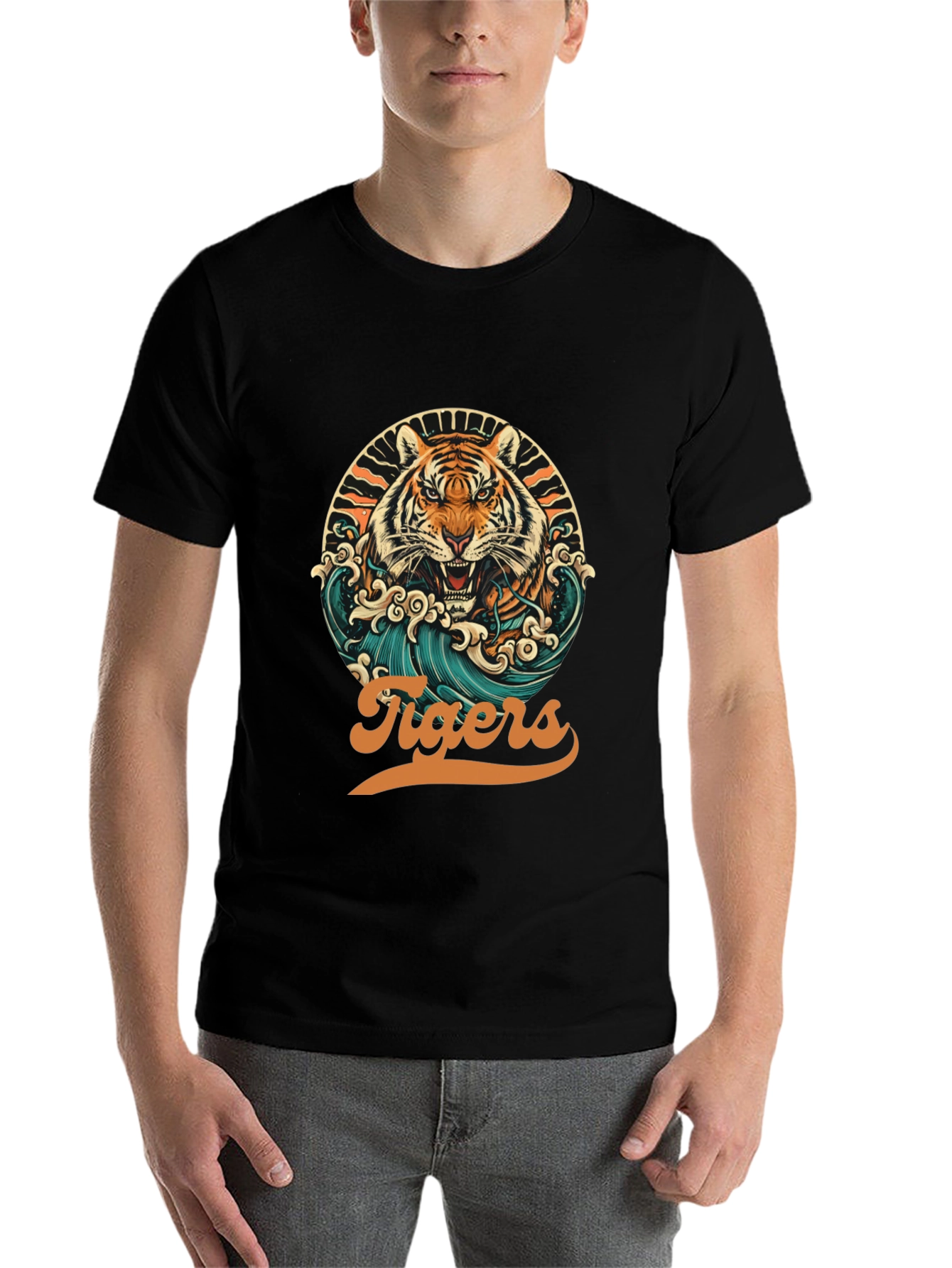Black Tigers Graphic T-Shirt - Retro Design view 7