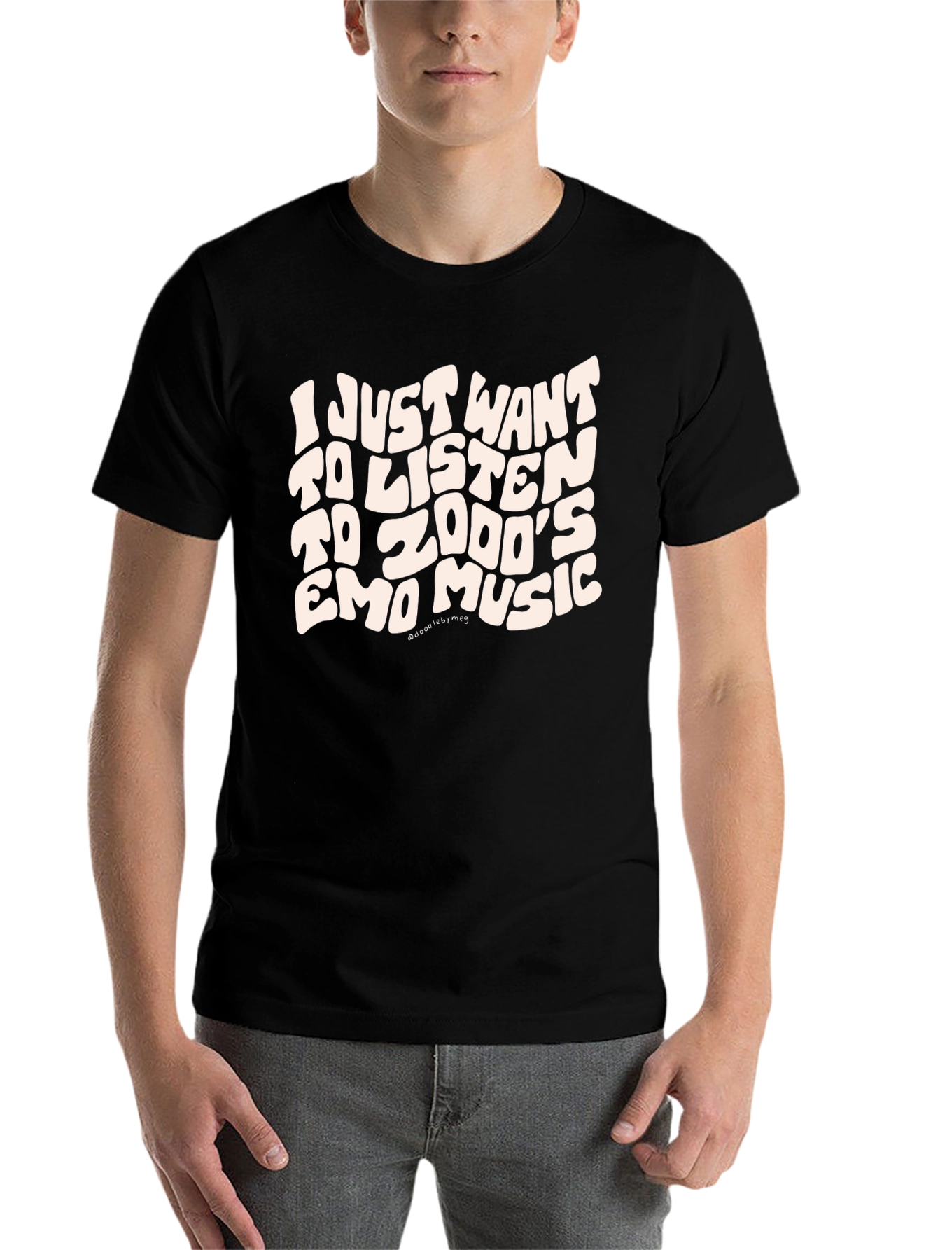 Black Zood's Emo Music Tee - Unique Graphic Print view 7