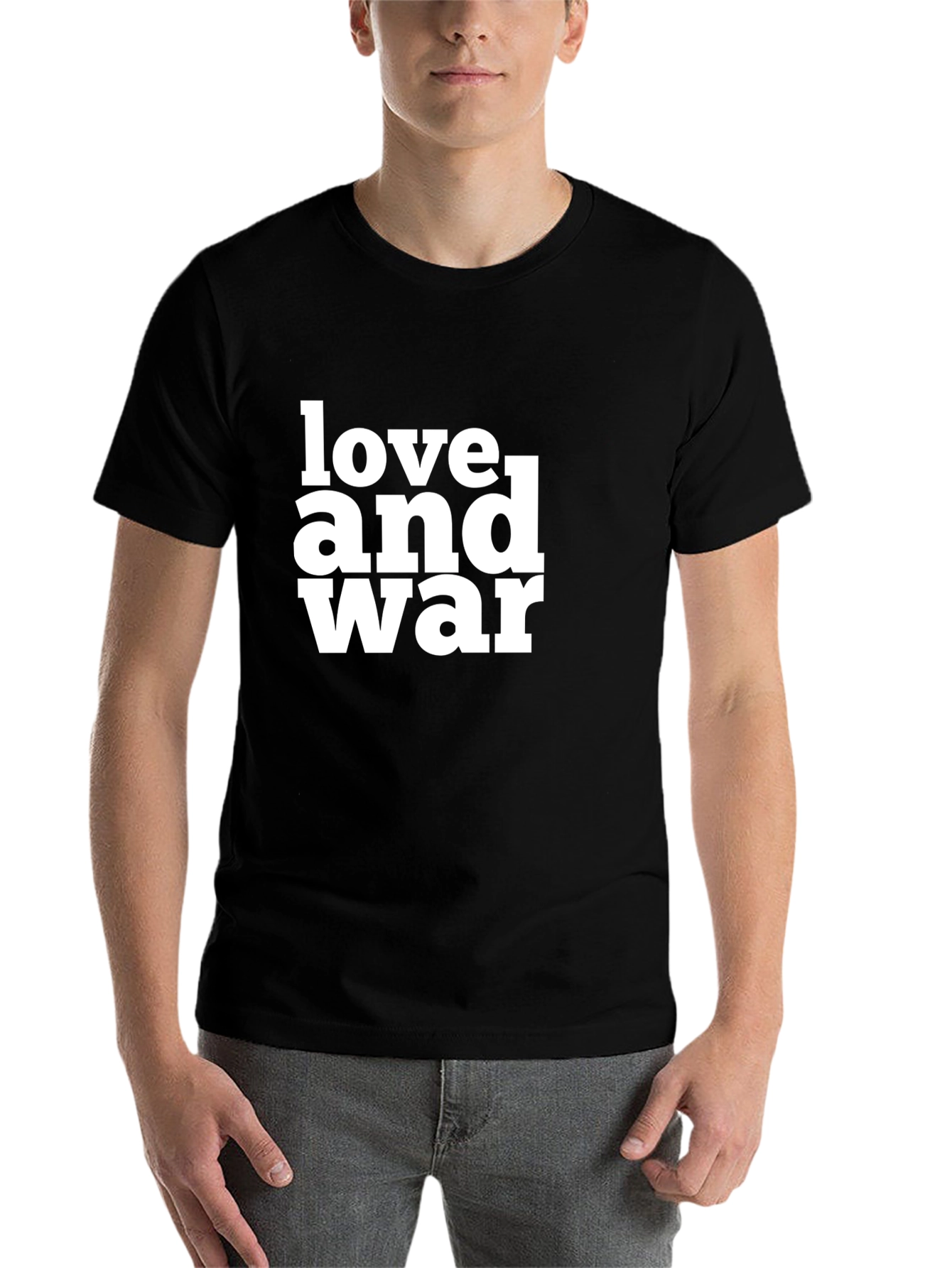 Black Love and War Graphic T-Shirt - Bold Statement Tee view 7