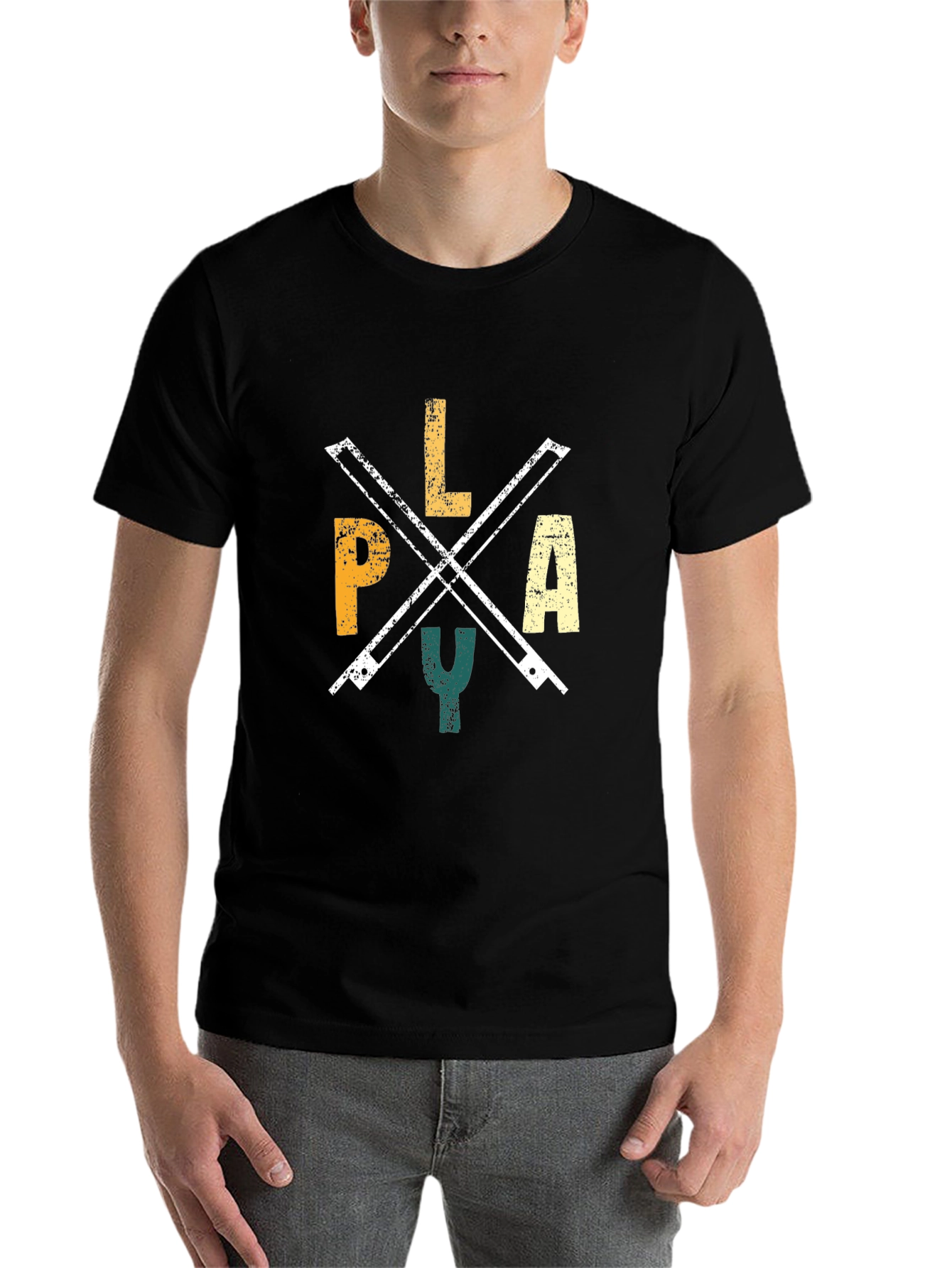 Black PLAY Airport Code Tee - Vintage Style view 7