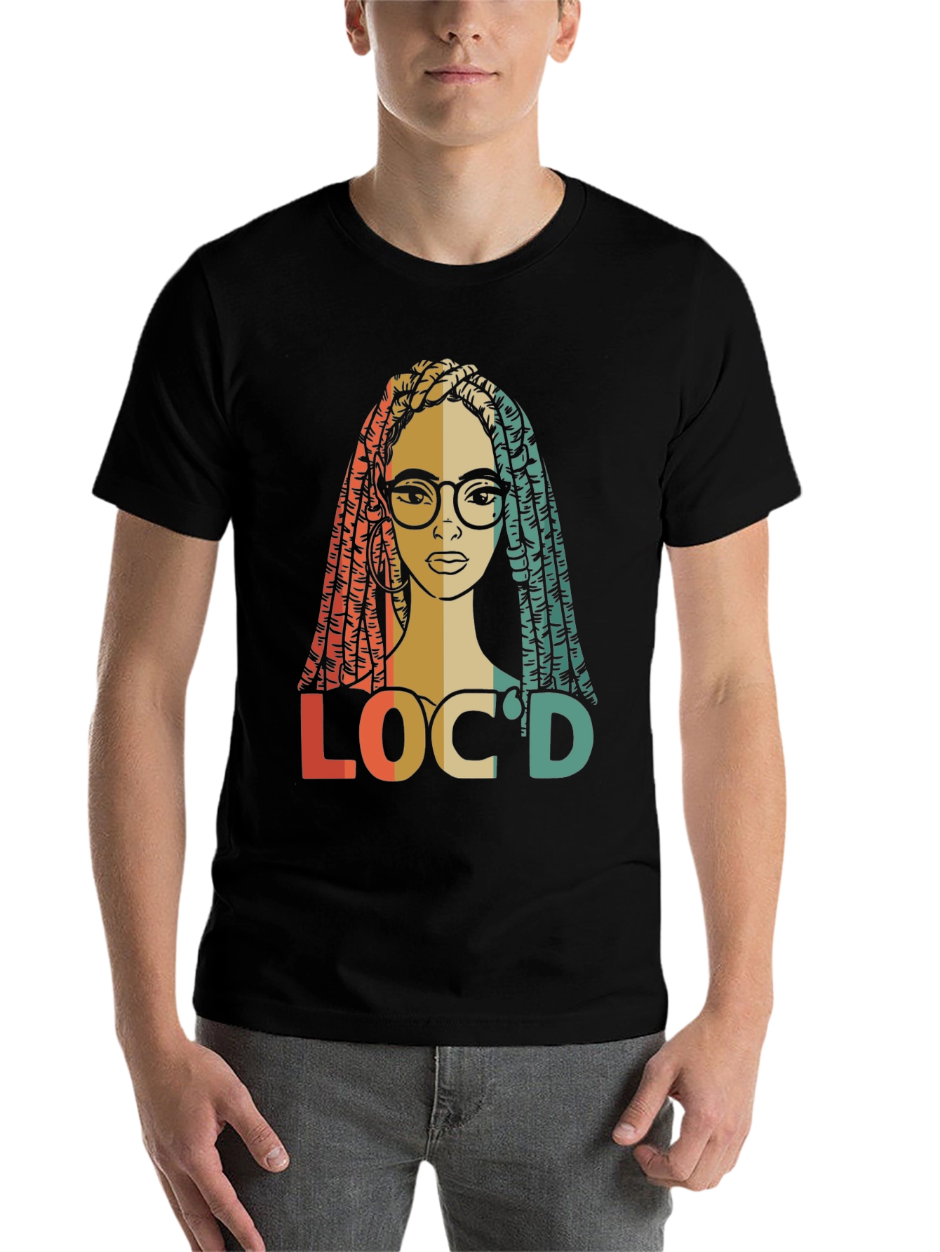 Black Loc'd Retro Graphic T-Shirt view 7