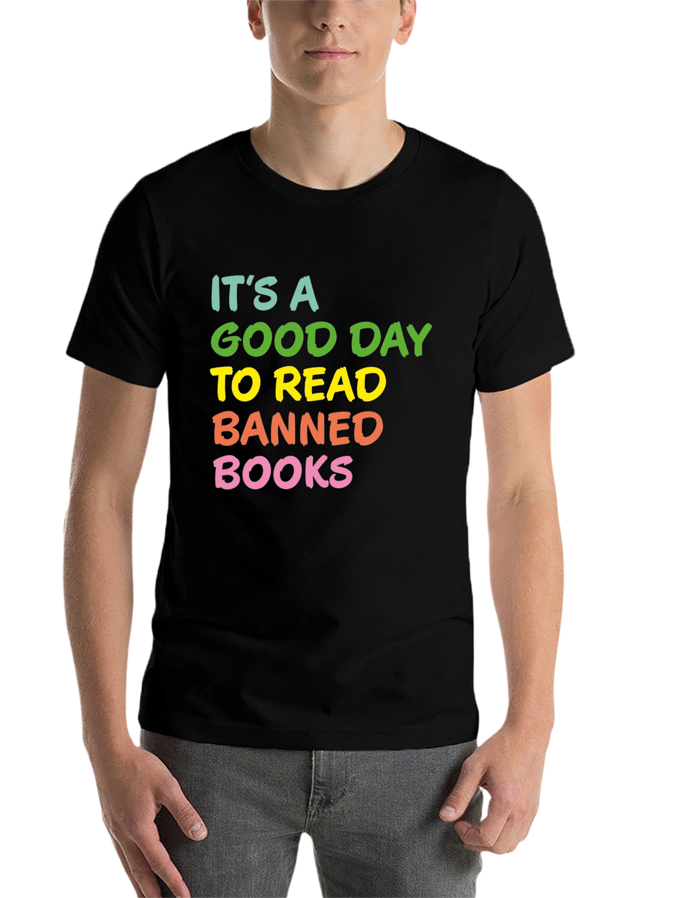 Black Banned Books T-Shirt - Read Banned Books view 7