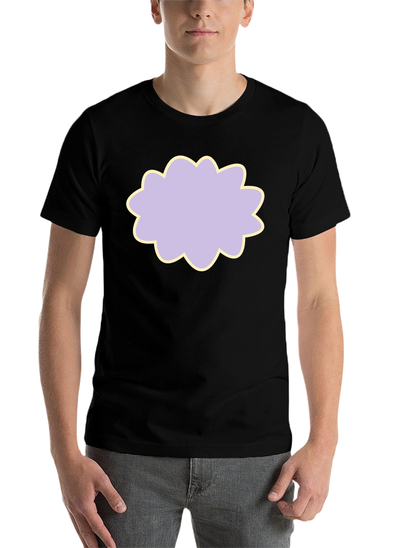 Black Lilac Cloud T-Shirt - Soft & Stylish view 7