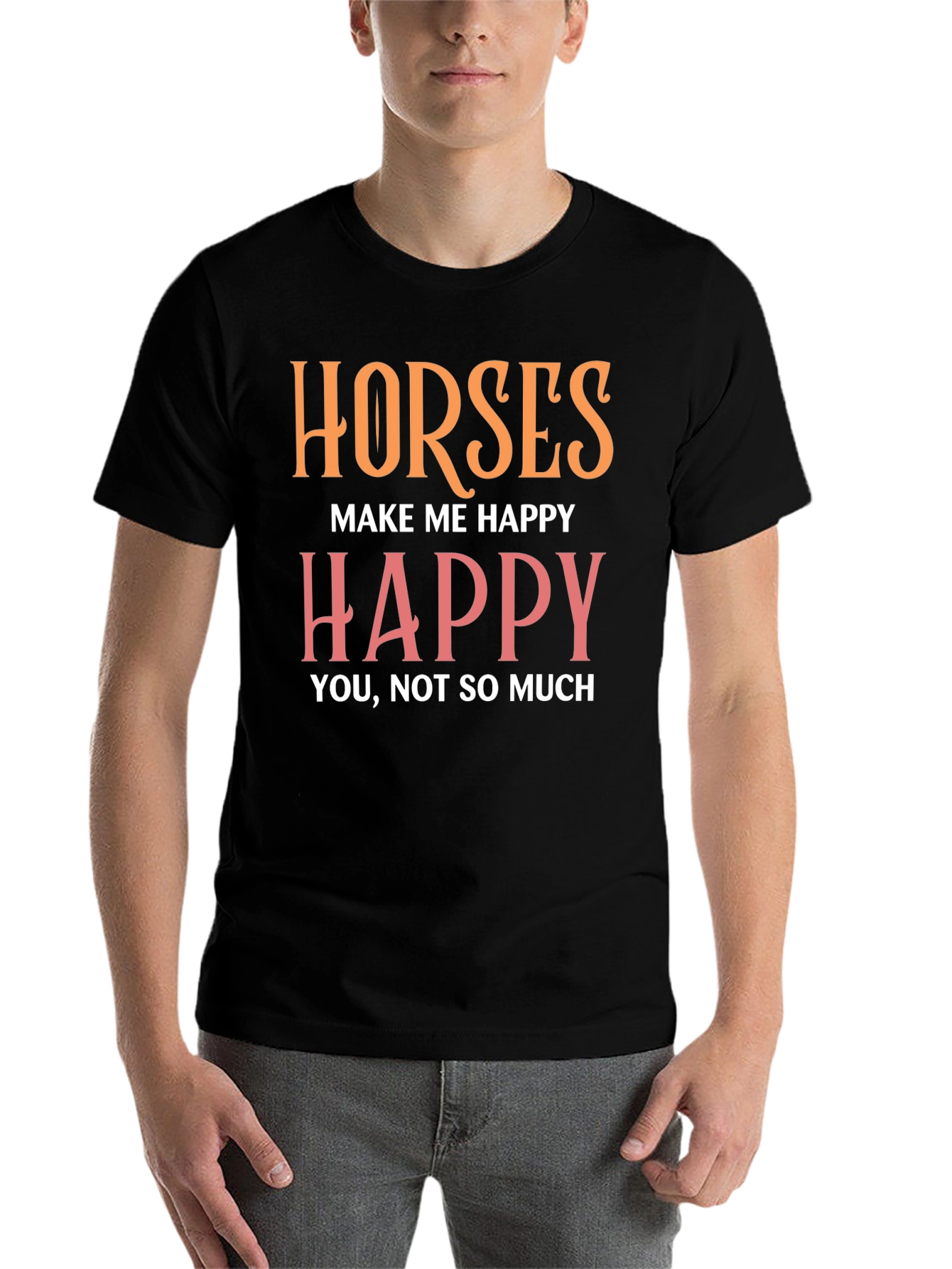 Black Horses Make Me Happy Graphic Tee view 7