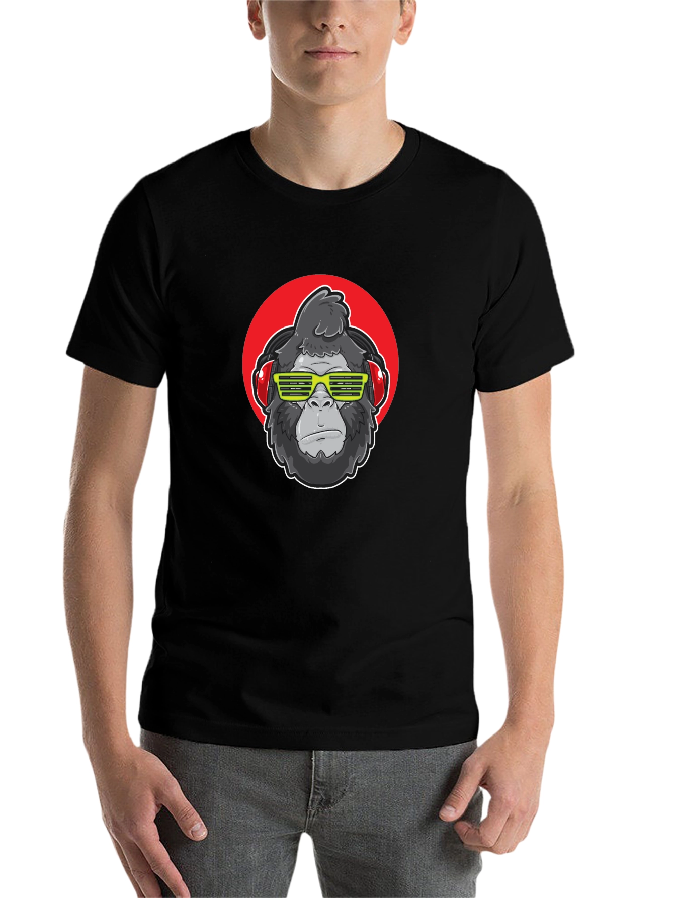 Black Cool Gorilla T-Shirt - DJ Ape Graphic Tee view 7