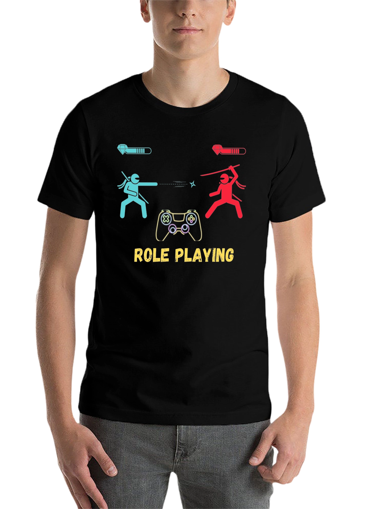 Black Role Playing Gamer T-Shirt view 7