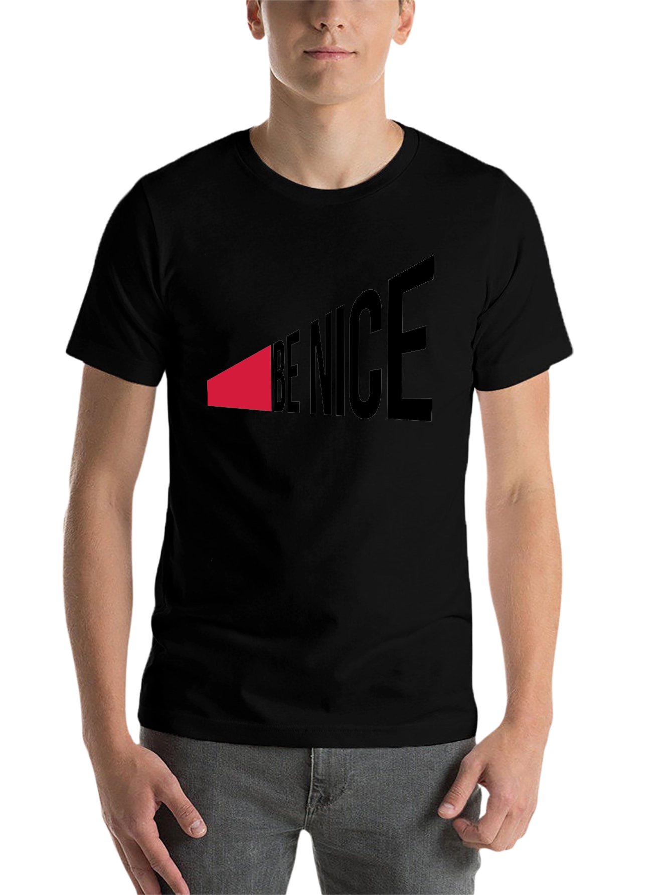 Black Be Nice Graphic Tee - Stylish Statement Shirt view 7