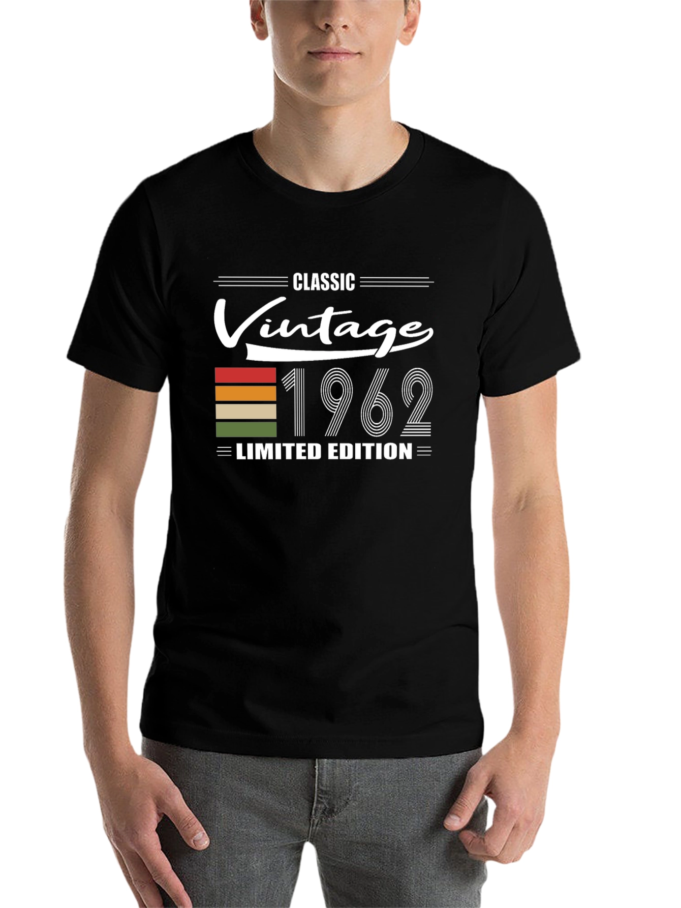 Black Classic Vintage 1962 Limited Edition T-Shirt view 7