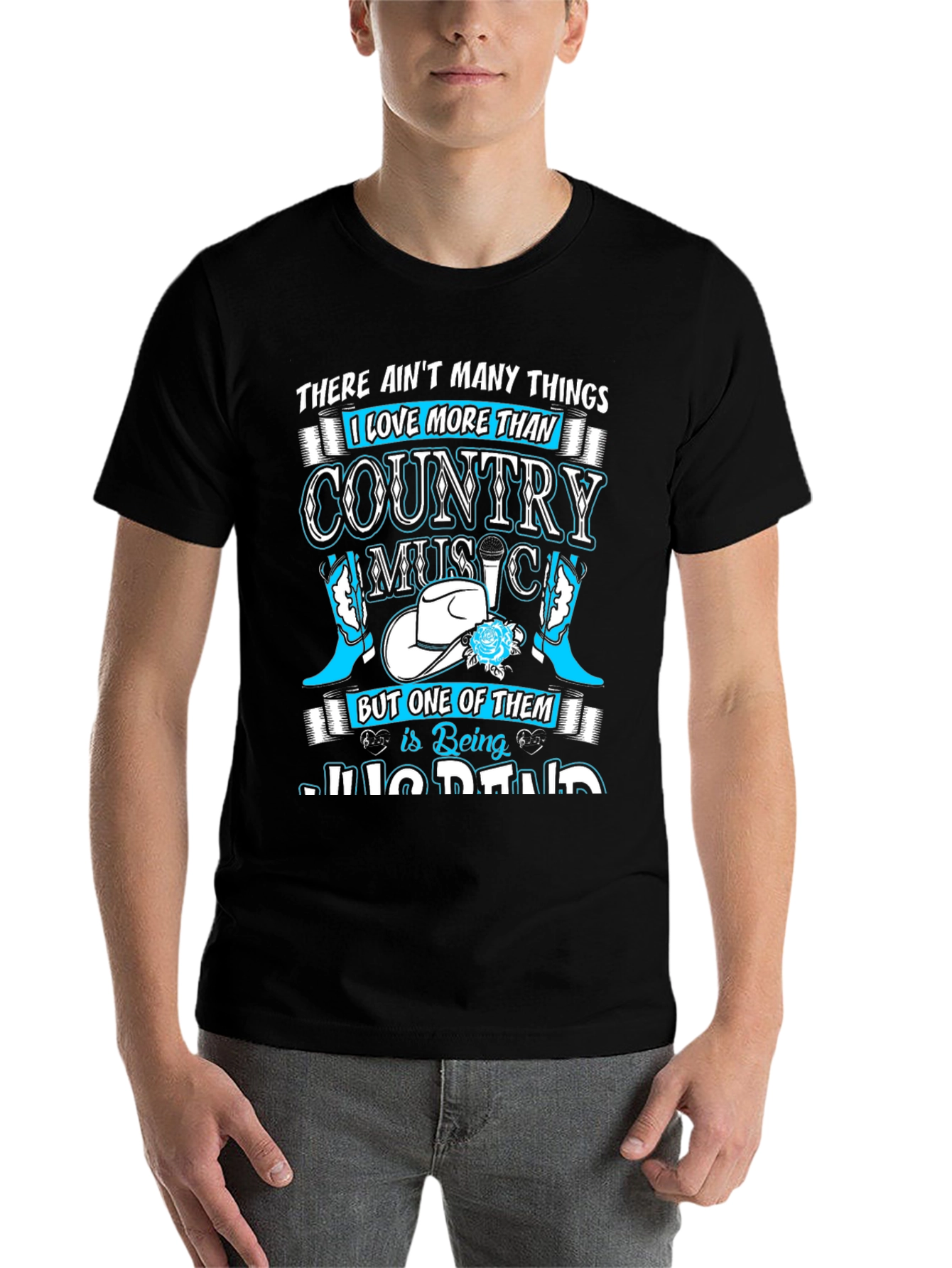 Black Country Music Fan T-Shirt view 7