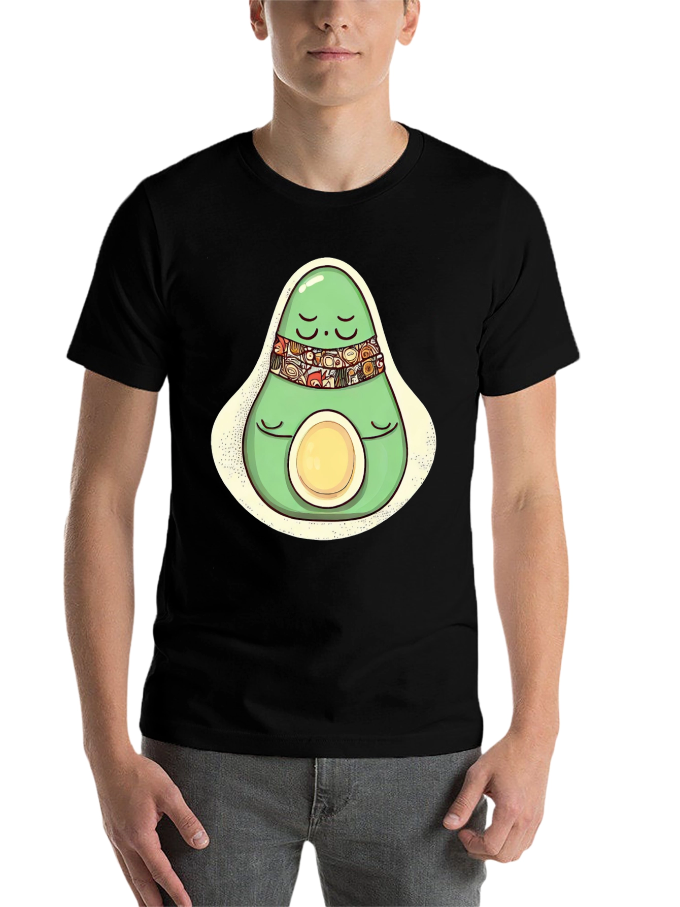 Black Relaxed Avocado Graphic T-Shirt view 7