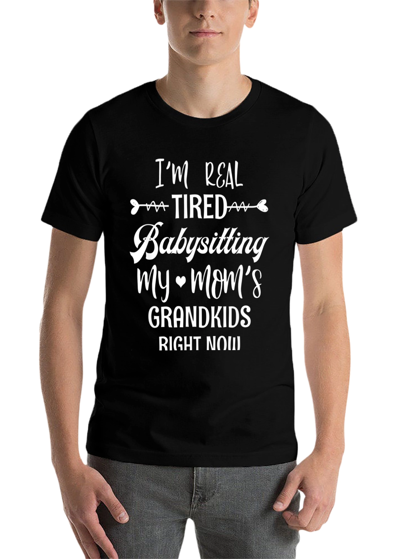 Black Funny Grandkids Babysitting T-Shirt view 7
