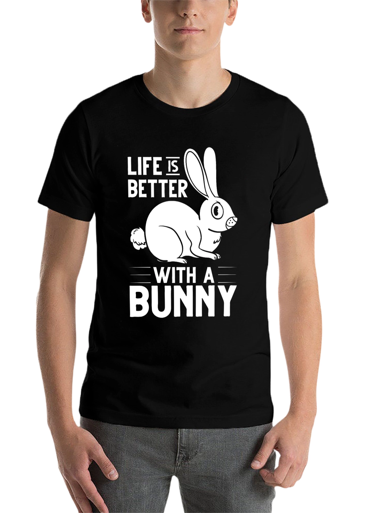 Black Life is Better with a Bunny T-Shirt view 7
