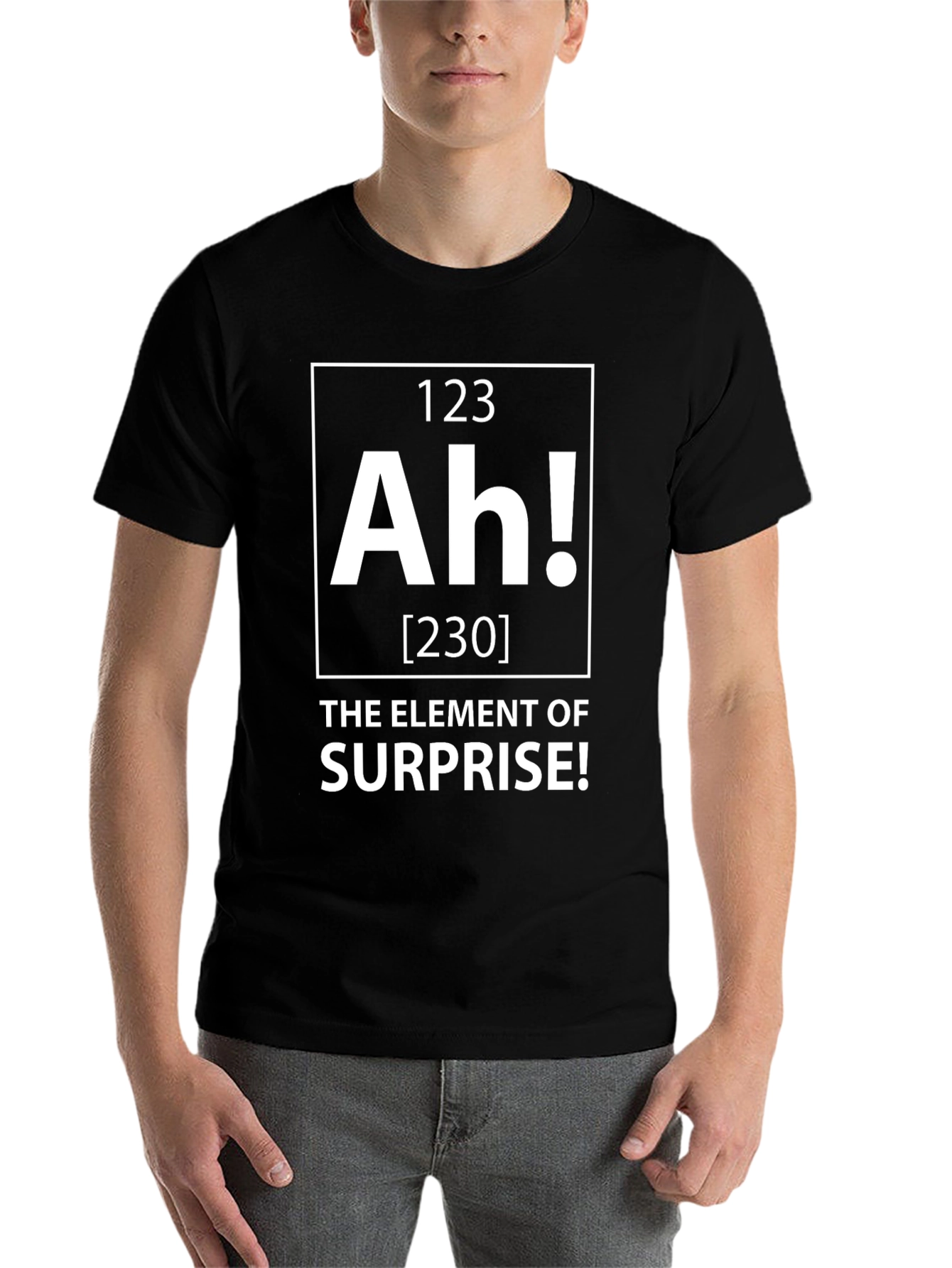 Black Funny Element of Surprise Graphic T-Shirt view 7