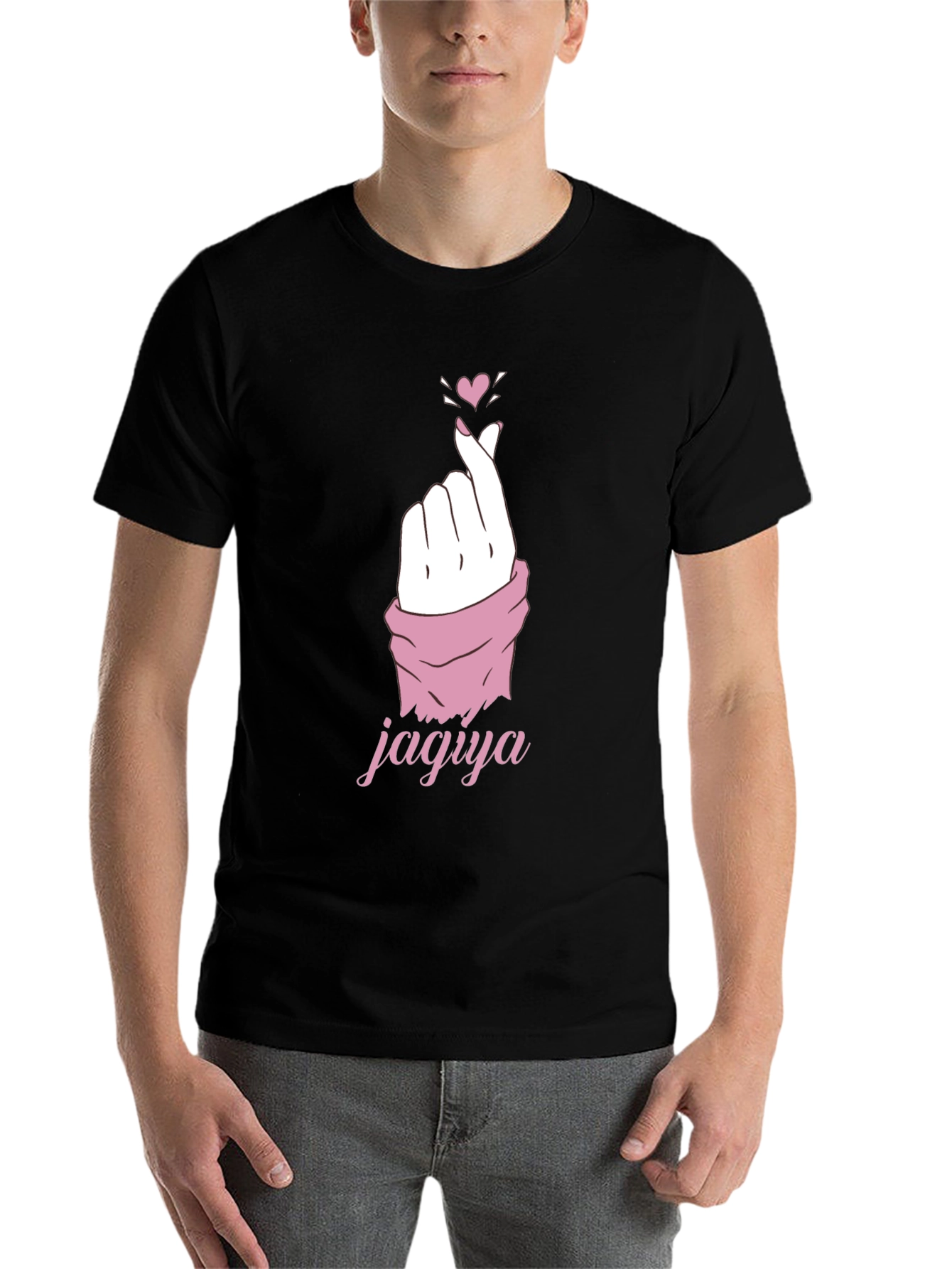 Black Heart Gesture Graphic Tee - Jagya Love view 7