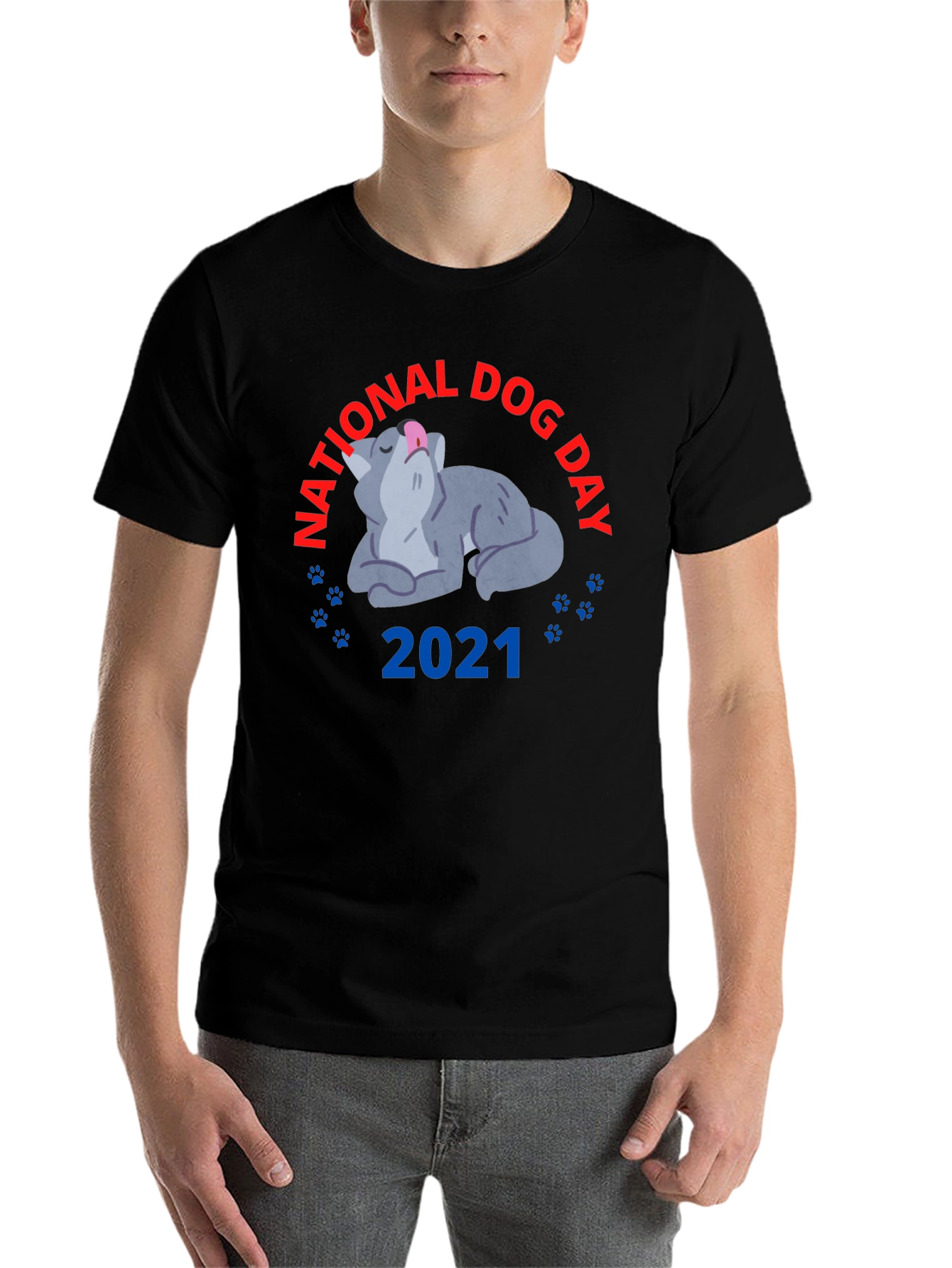 Black National Dog Day 2021 T-Shirt view 7