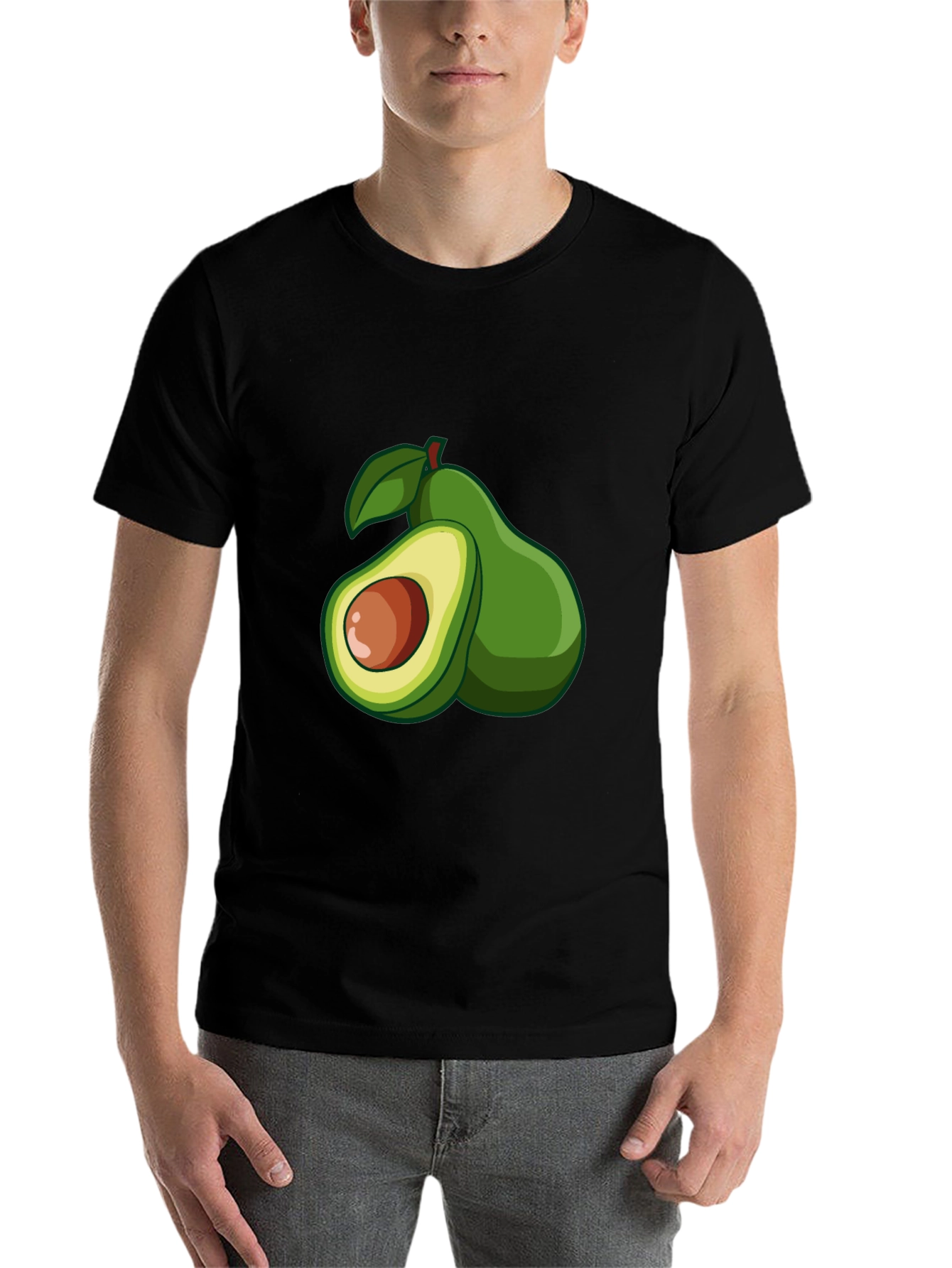 Black Avocado Graphic Tee - Fresh & Fun Design view 7