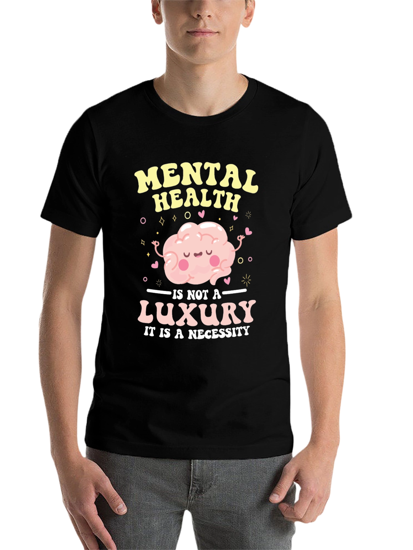 Black Mental Health Necessity Tee view 7