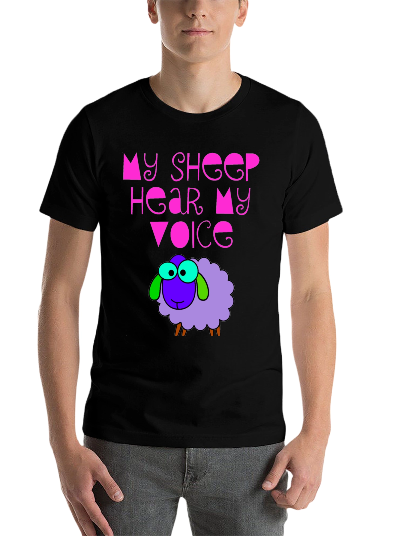 Black My Sheep Hear My Voice Graphic Tee view 7