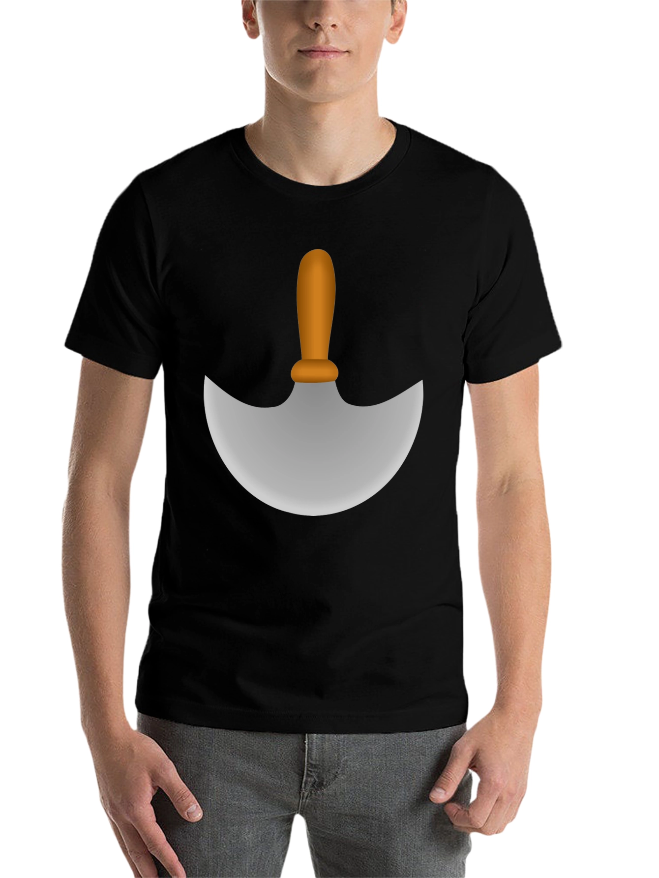 Black Chef's Moon Knife Graphic Tee view 7