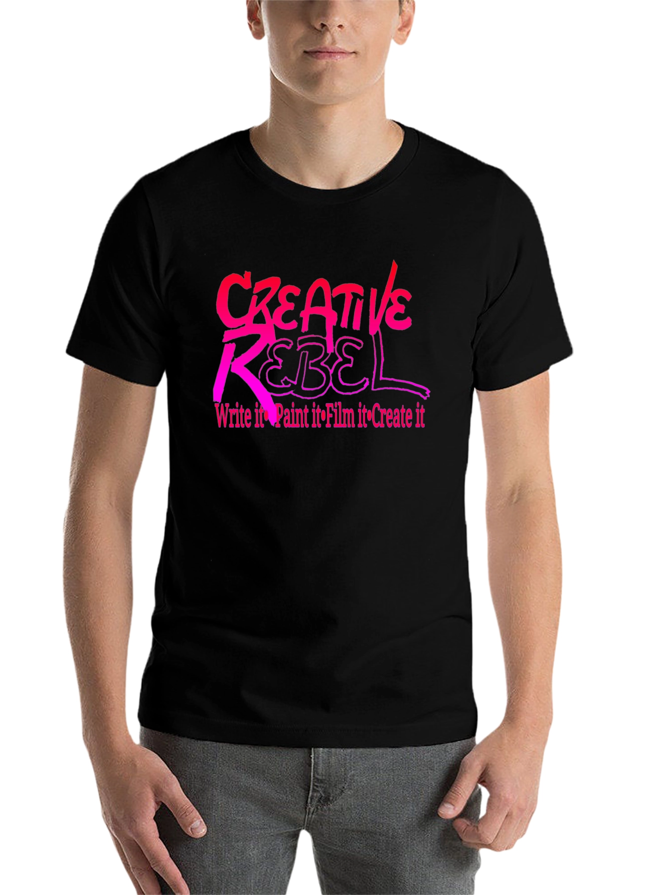 Black Creative Rebel Graphic Tee view 7