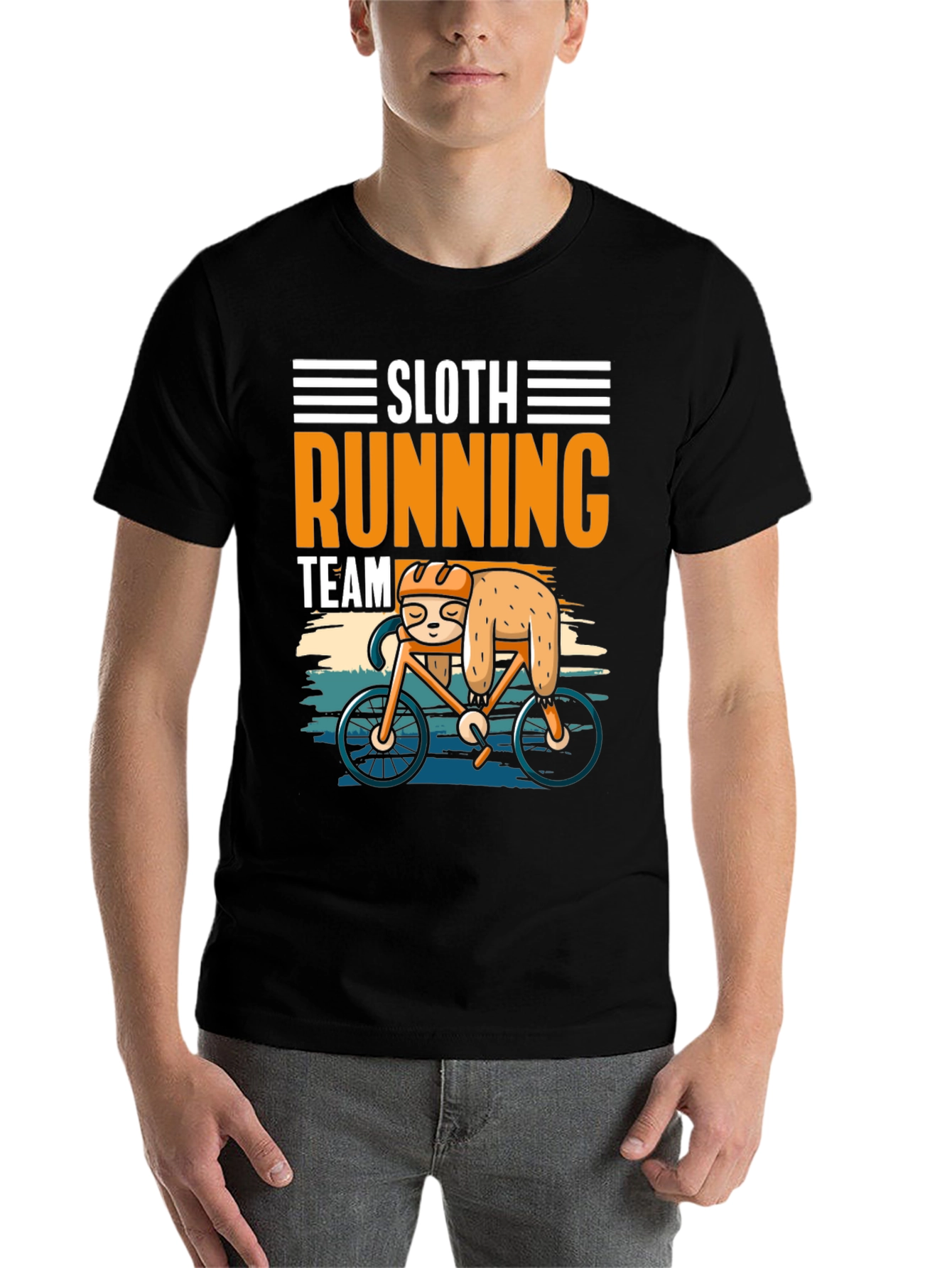 Black Sloth Running Team T-Shirt view 7