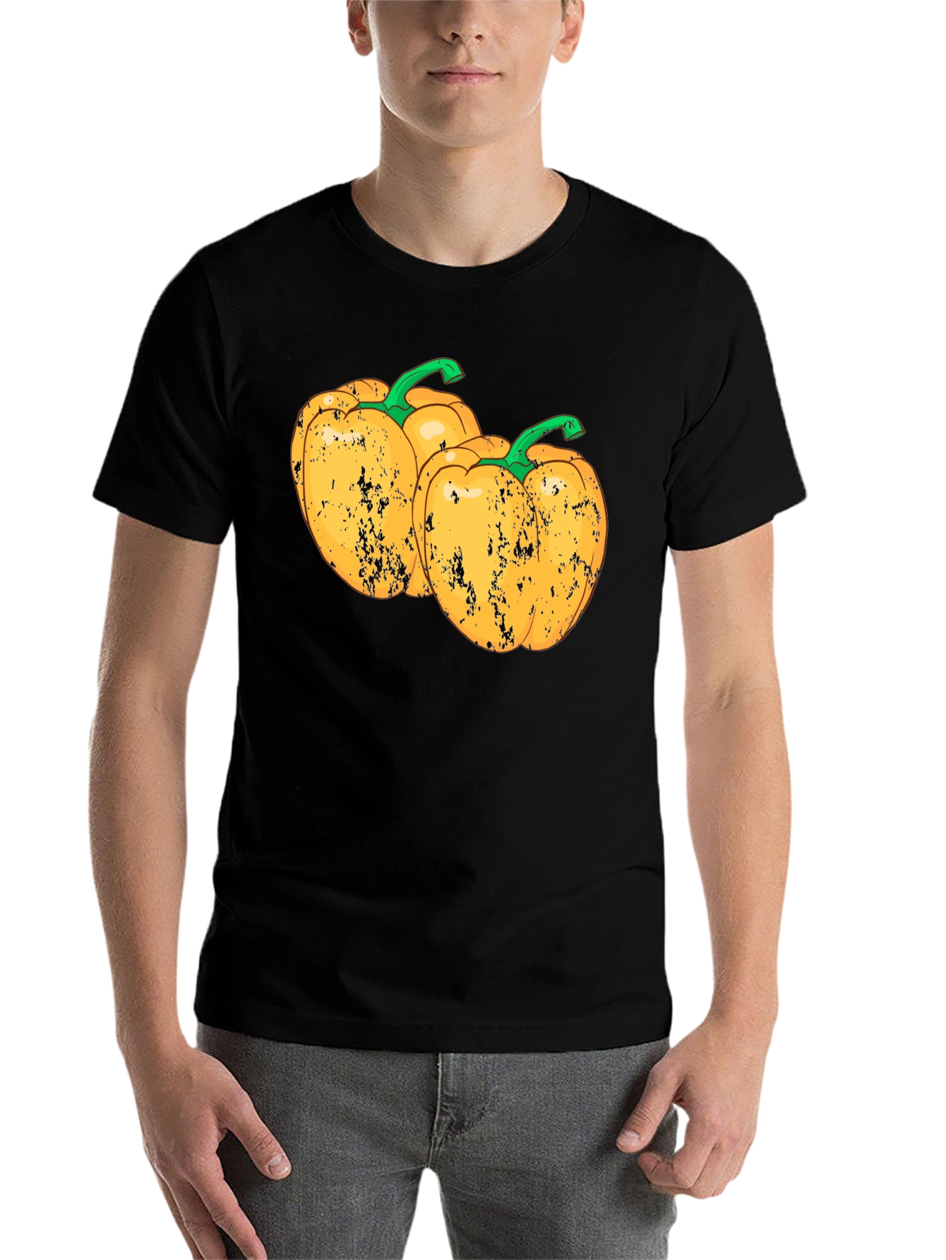 Black Yellow Pepper Graphic Tee - Unisex view 7