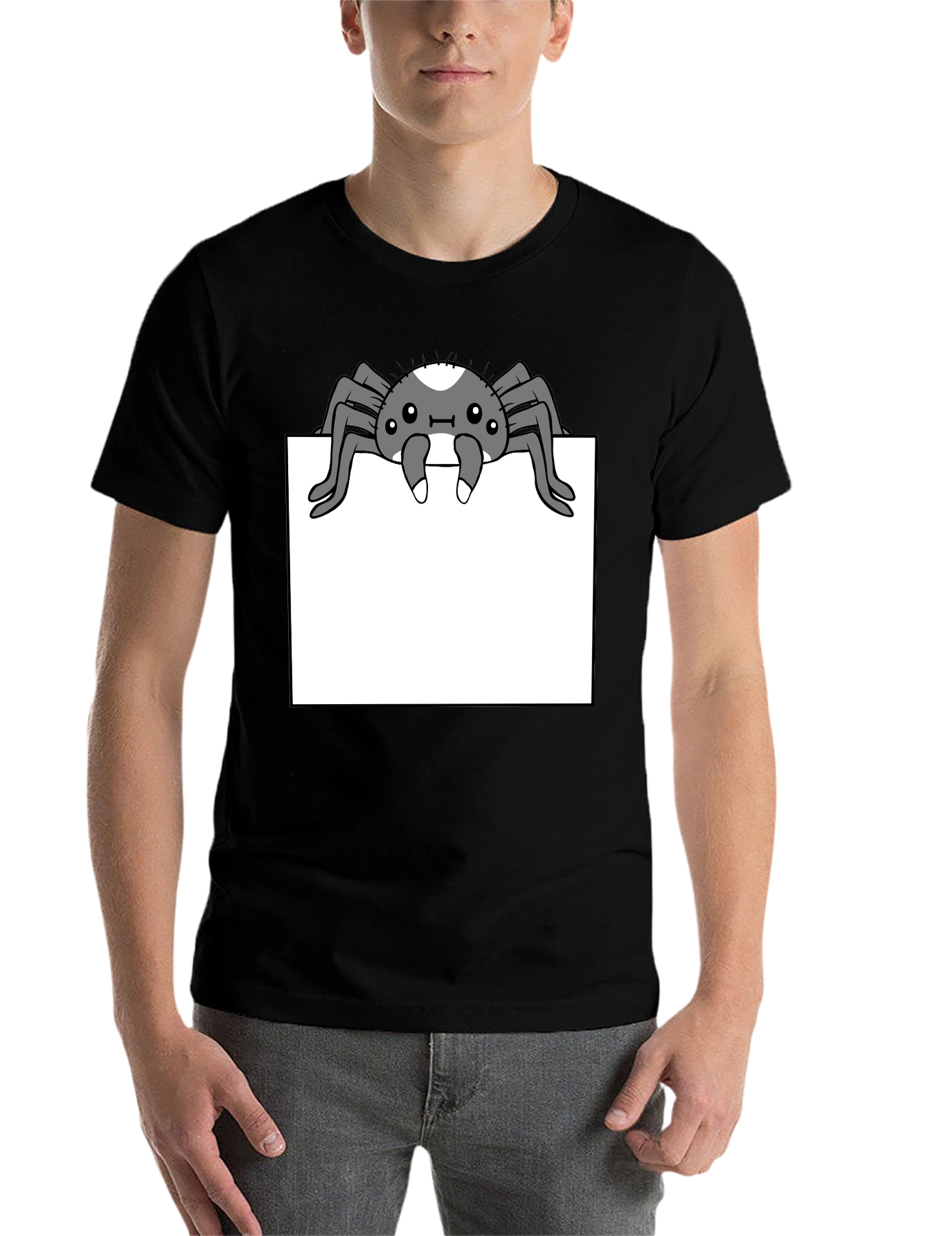 Black Spider Graphic Tee - Cute & Creepy Style view 7